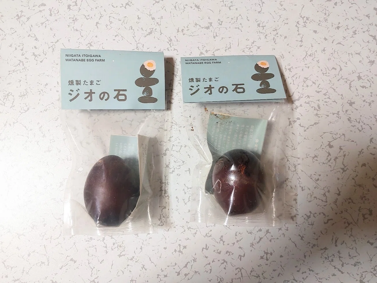 燻製たまご「ジオの石」 1年熟成 vs 半年熟成の食べ比べ｜四葉