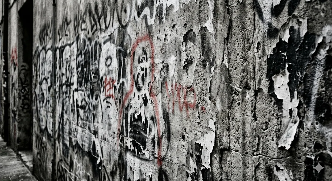 毎日プロンプト#121】手持ちの画像を路地裏のストリートアートに。DIY