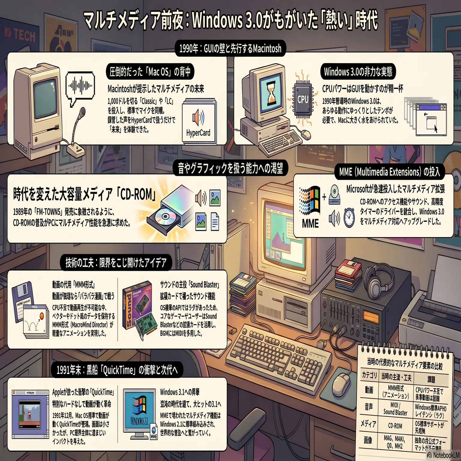 MME：マルチメディア前夜、Windows 3.0がもがいていた時代｜kzn