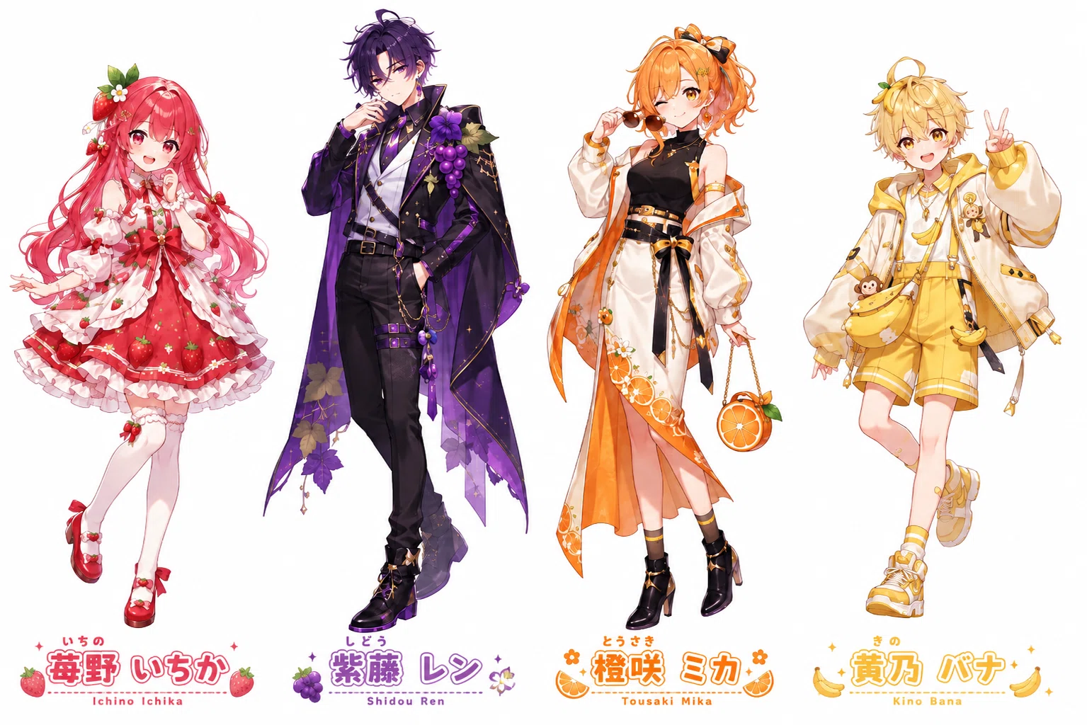 ChatGPTでAIイラストを作る「果物を擬人化したVtuber」を作成｜猫丸
