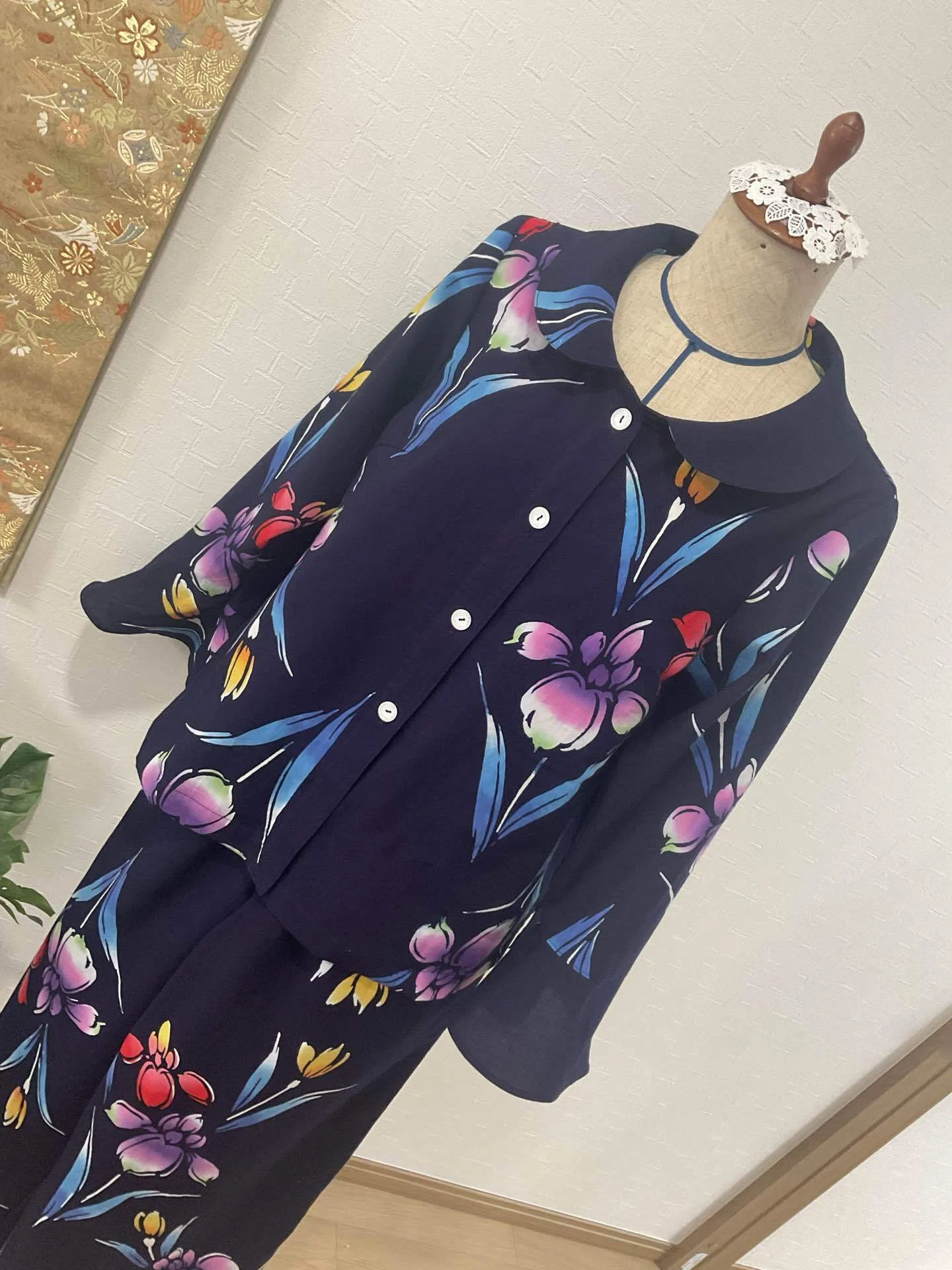 のんこ❣️の着物リメイク👘コーナー156 浴衣反物からセットアップ
