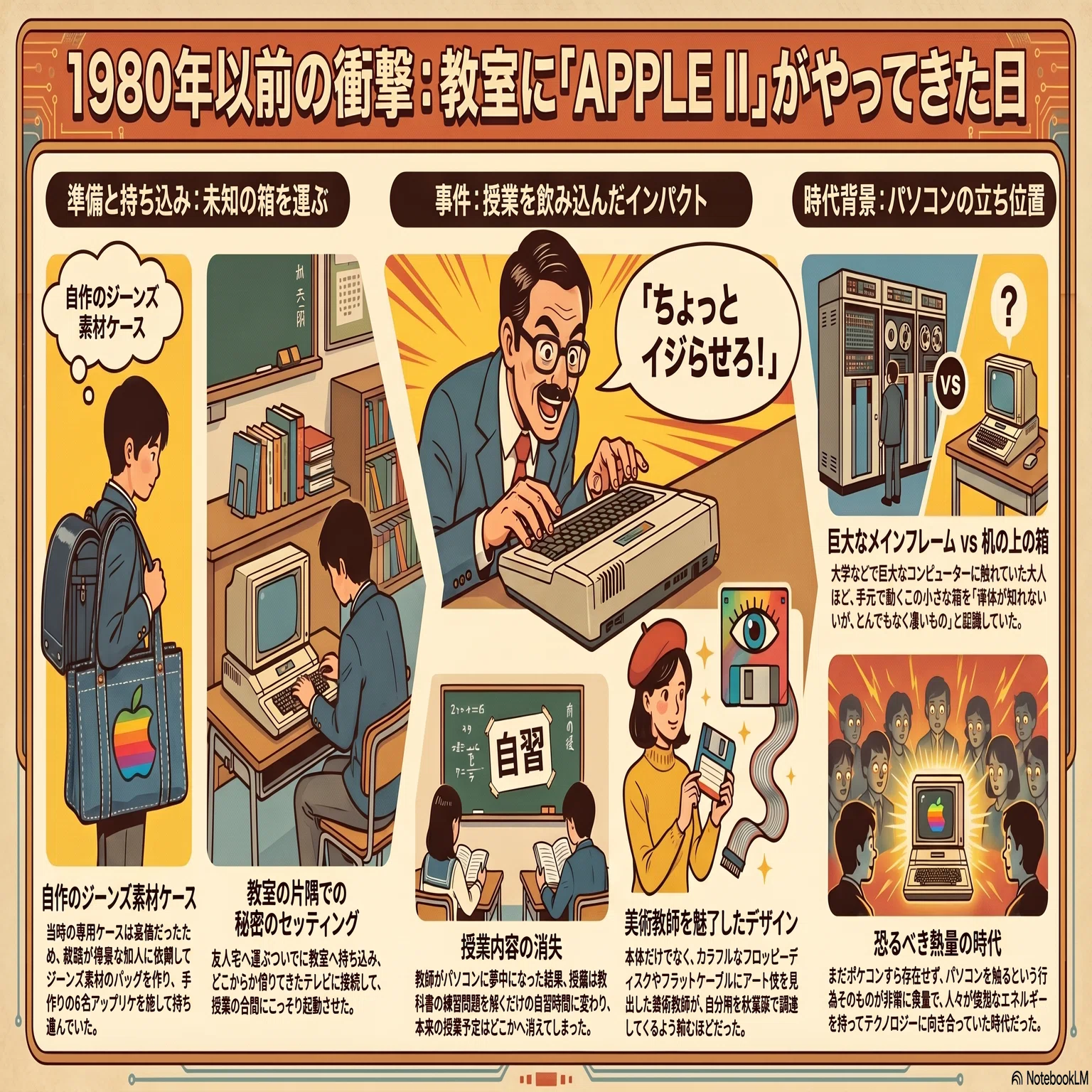 1980年よりも前、学校にパソコンを持っていくとどうなったか？｜kzn
