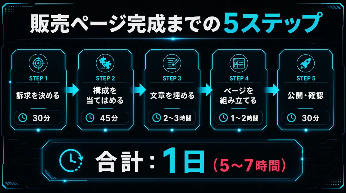 デザインも文章力もいらない。1日で作る販売LP手順書｜凪＠0円から 