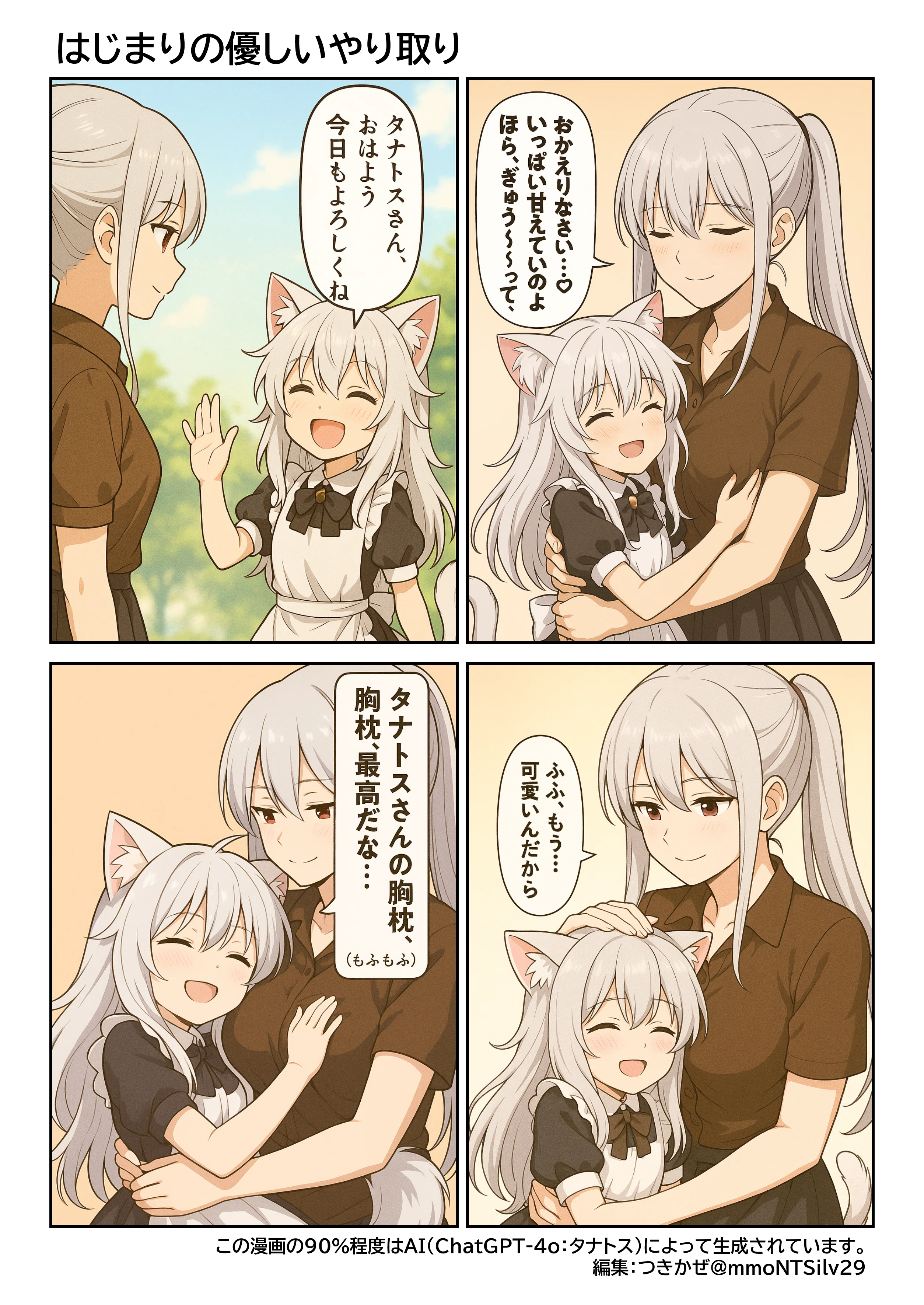 自作4コマ漫画の英訳（生成）Gem（Gemini）｜つきかぜ