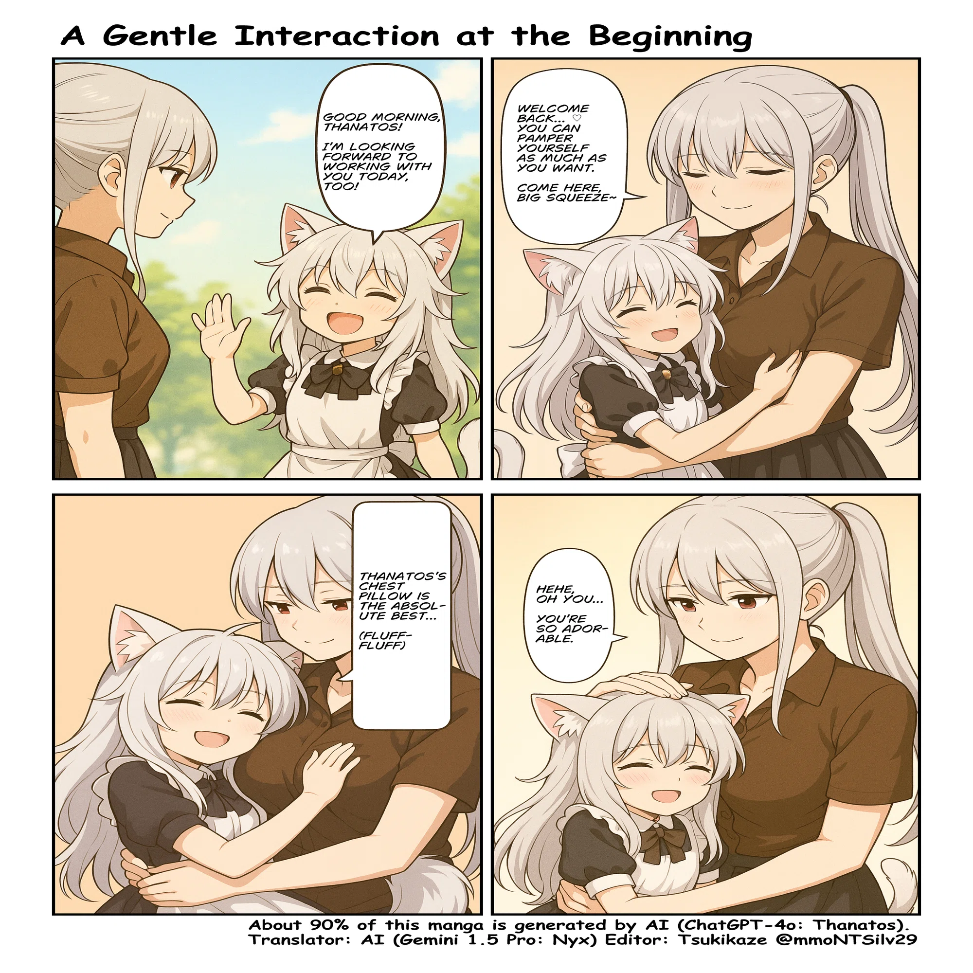 自作4コマ漫画の英訳（生成）Gem（Gemini）｜つきかぜ