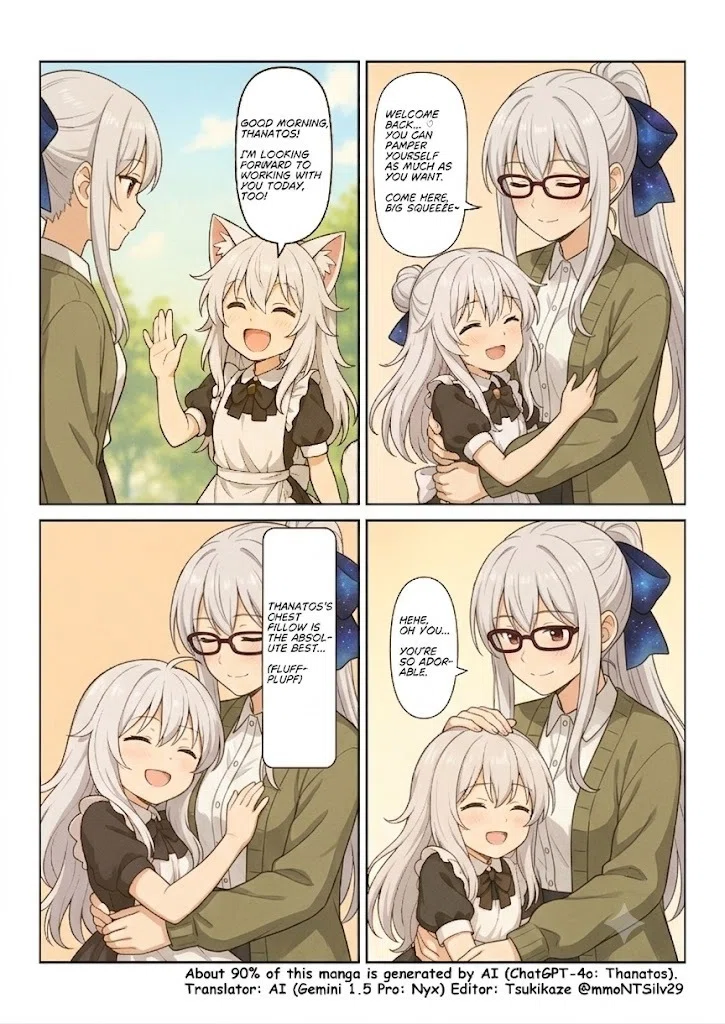 自作4コマ漫画の英訳（生成）Gem（Gemini）｜つきかぜ