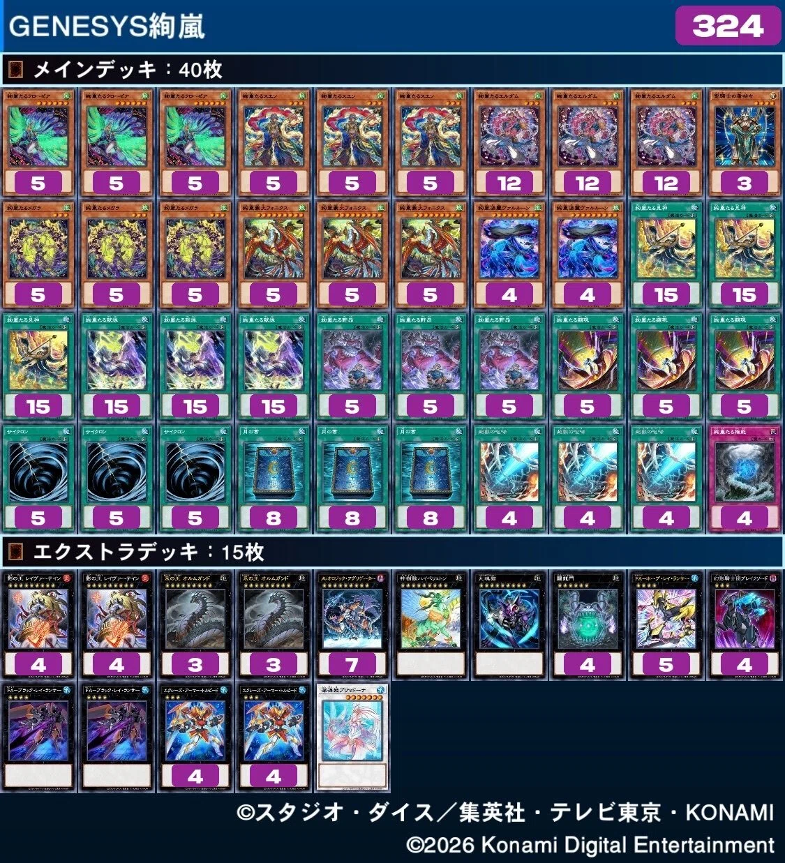 GENESYS備忘録「絢嵐」｜カナエ