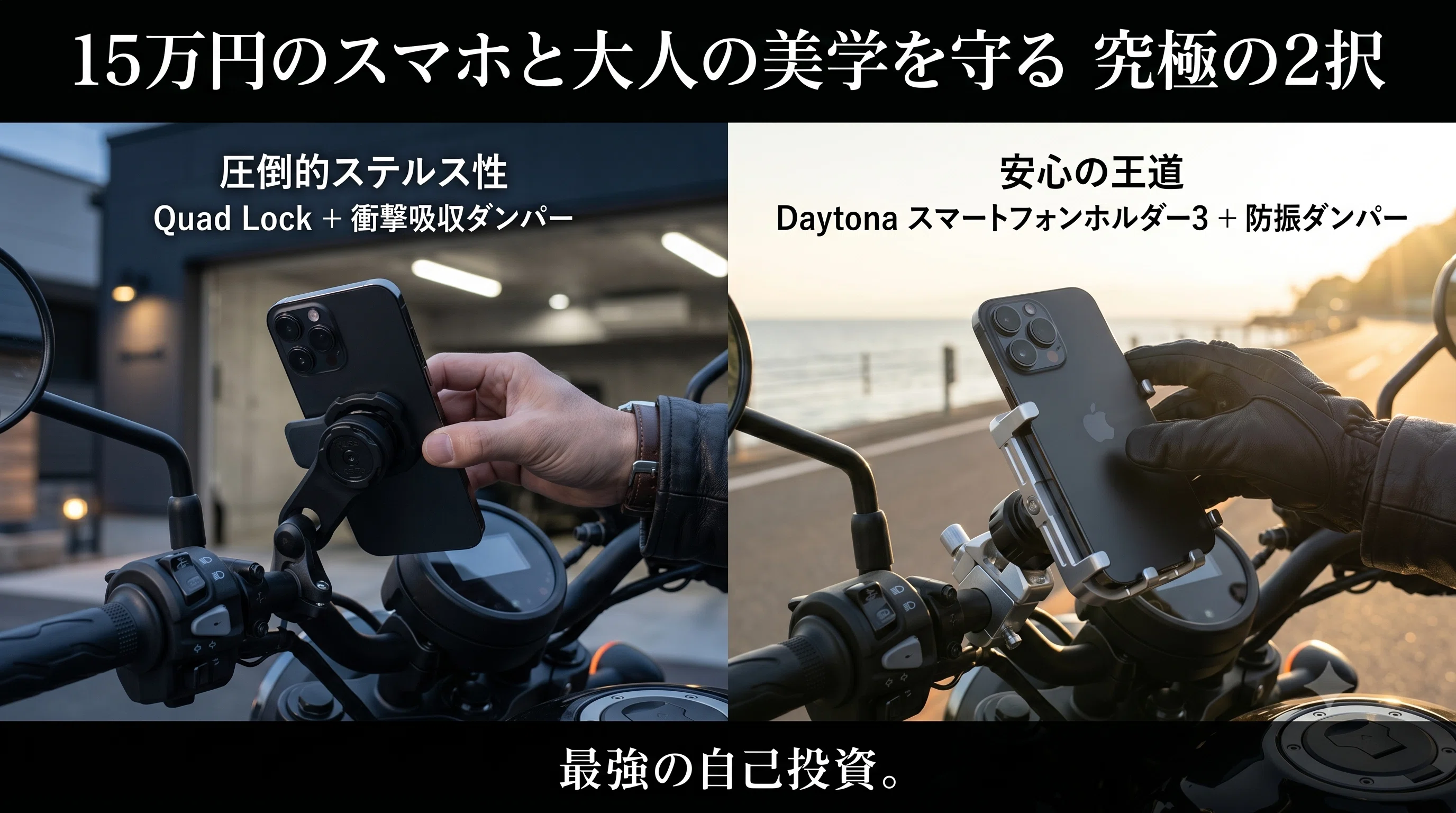 完結編】嫁さんに土下座する前に読め。バイクの振動からカメラを守る