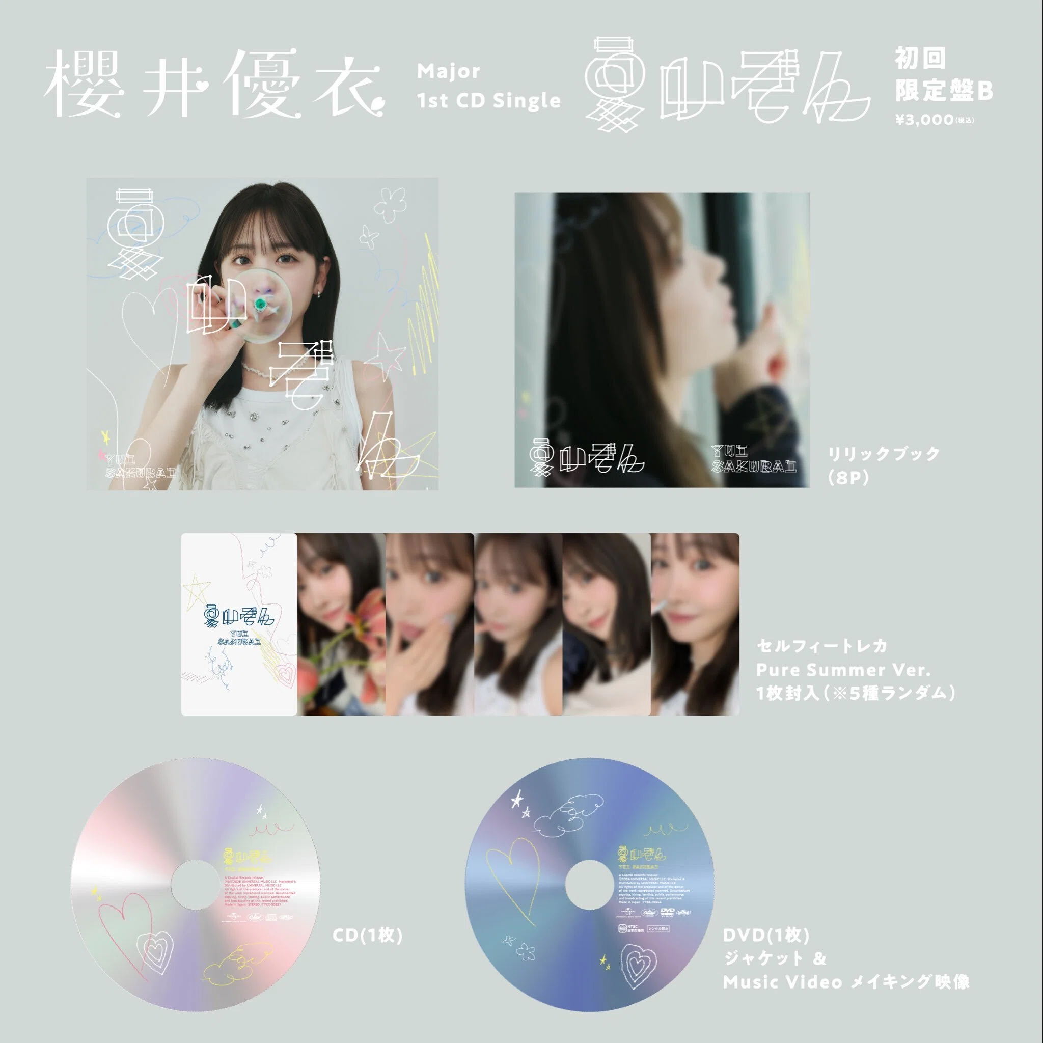 เปิดจอง Sakurai Yui (FRUITS ZIPPER) Major 1st CD Single 『Natsu