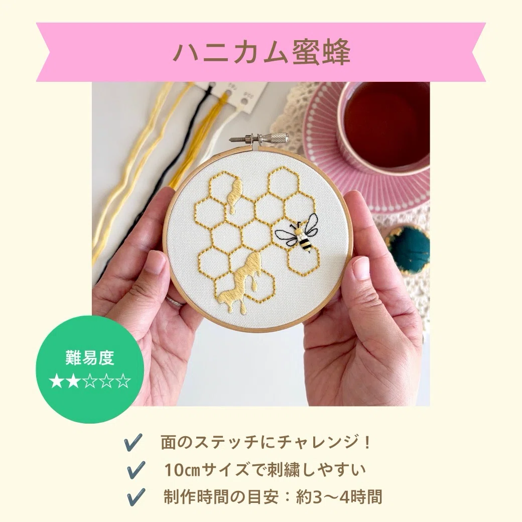 新作刺繍キット販売のお知らせ｜はなこまち/刺繍作家