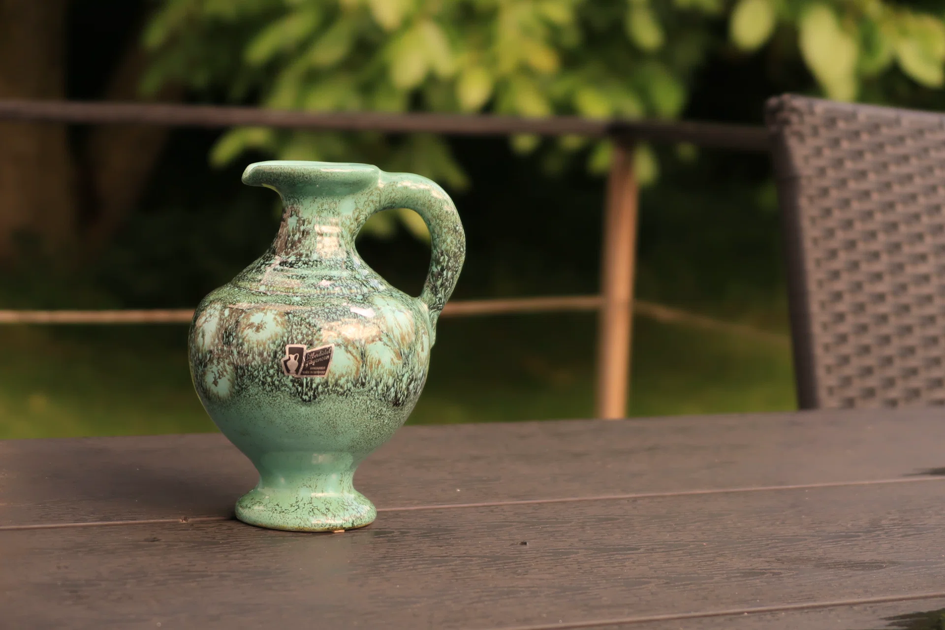 1960年代｜ドイツ｜オリーブグリーンの花瓶 欧州旅 2026夏-2｜Fat Lava ＆ German Art Pottery