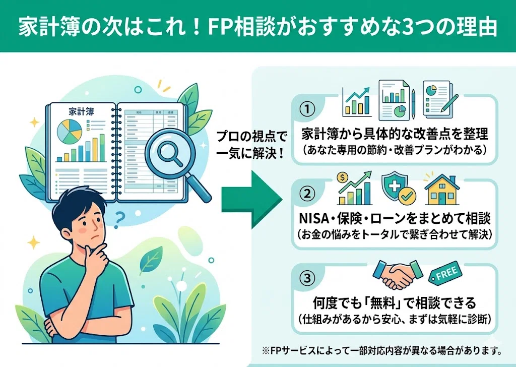 家計簿の次はこれ！FP相談がおすすめな３つの理由