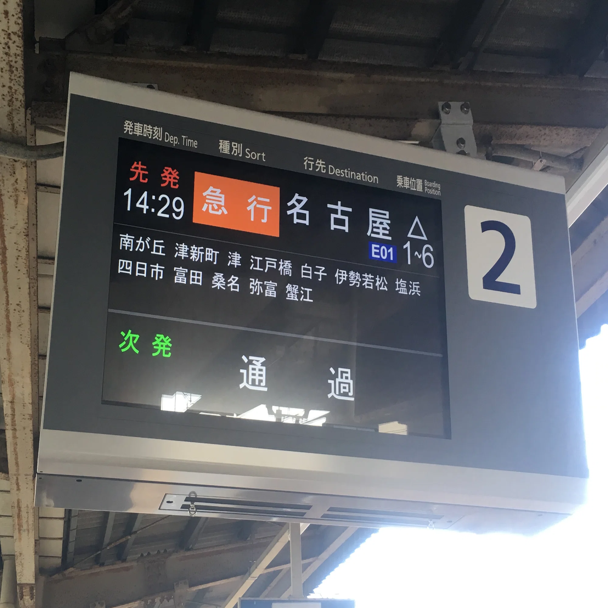 近鉄2809F（AX09）行き先表示器点灯改造車 近鉄駅のLCD行先表示器、お願いだから進化して｜きり