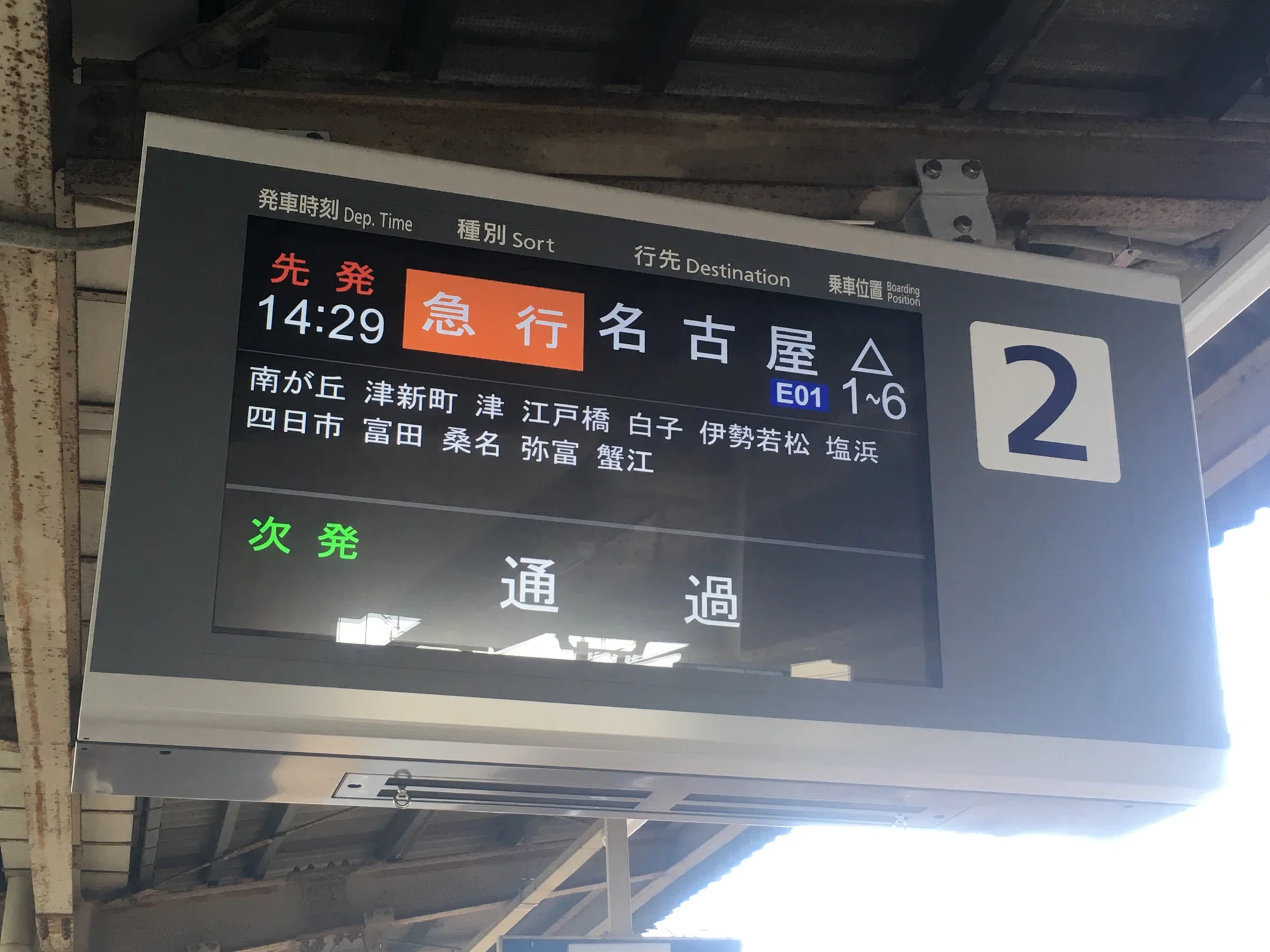 近鉄駅のLCD行先表示器、お願いだから進化して|きり 近鉄駅のLCD行先表示器、お願いだから進化して|きり