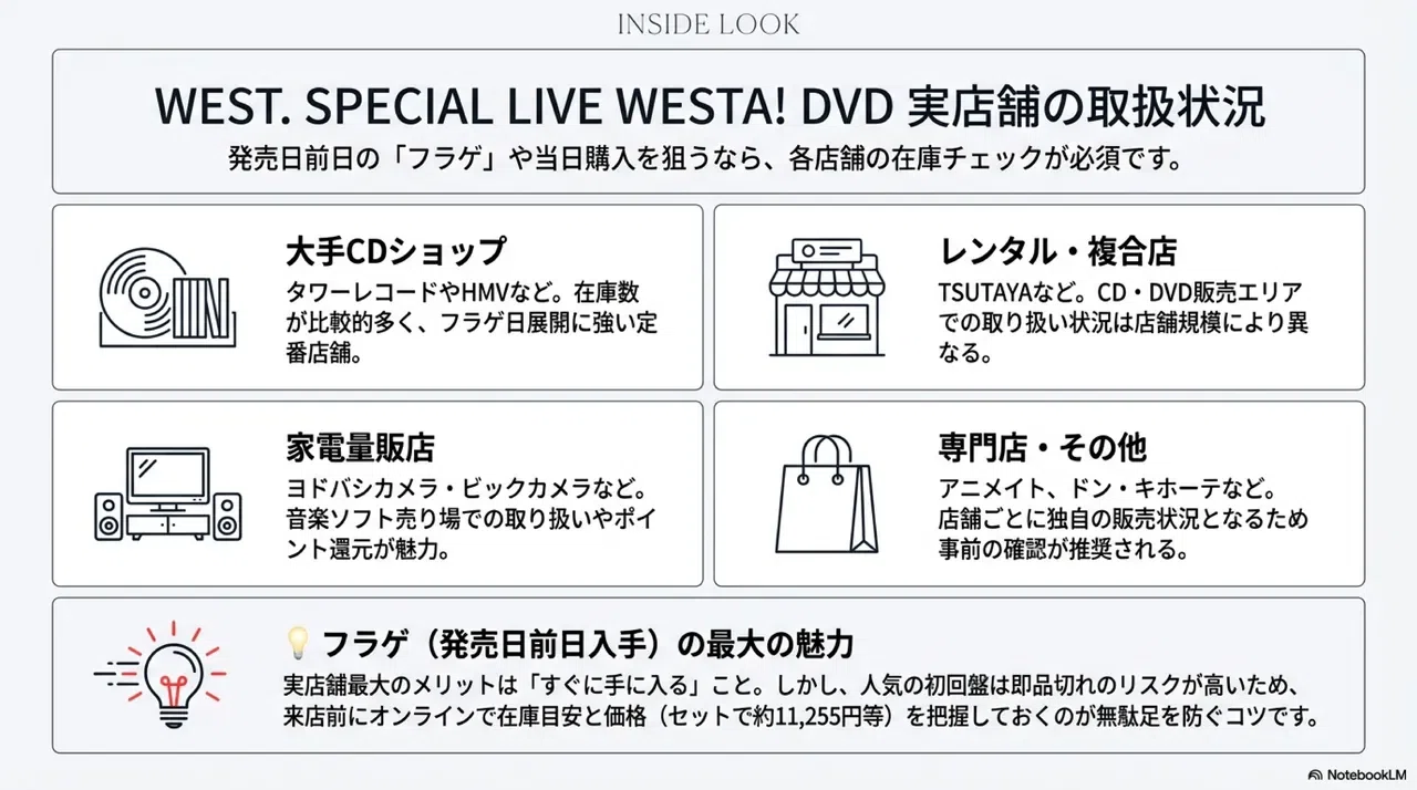 WEST. SPECIAL LIVE WESTA! DVDはどこで売ってる？取扱店を調べてみた