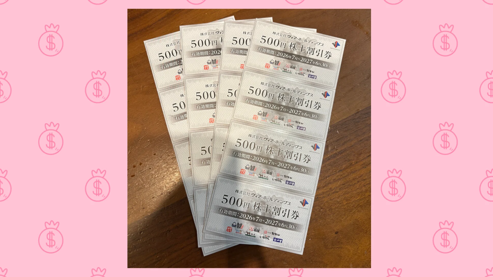 ヴィアホールディングス 株主優待券 ：3万円分（500円×60枚） ヴィア
