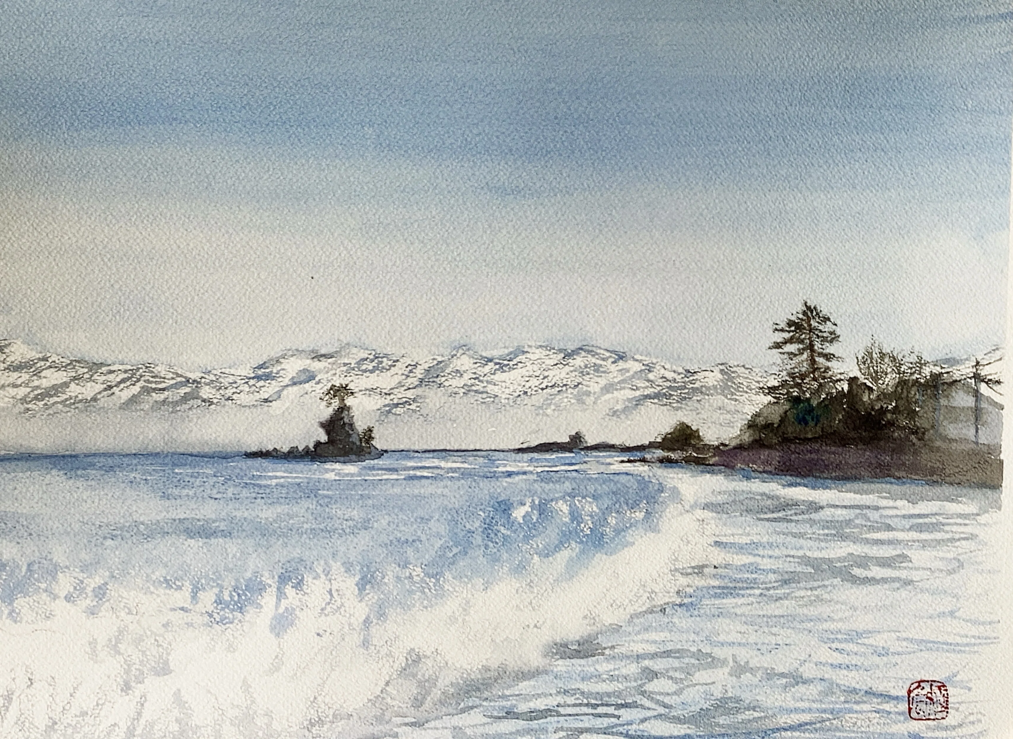水彩画175】残雪残る立山 ｜tatatotoya