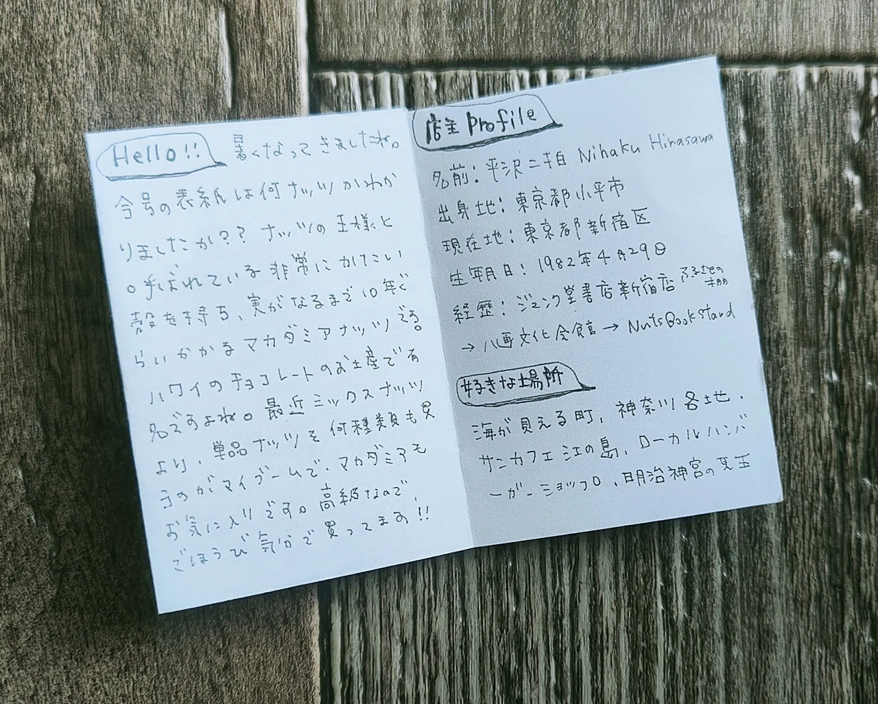 自己紹介折本ZINEvol.5を作ったよ｜独立日記 本屋への道441｜Nuts Book