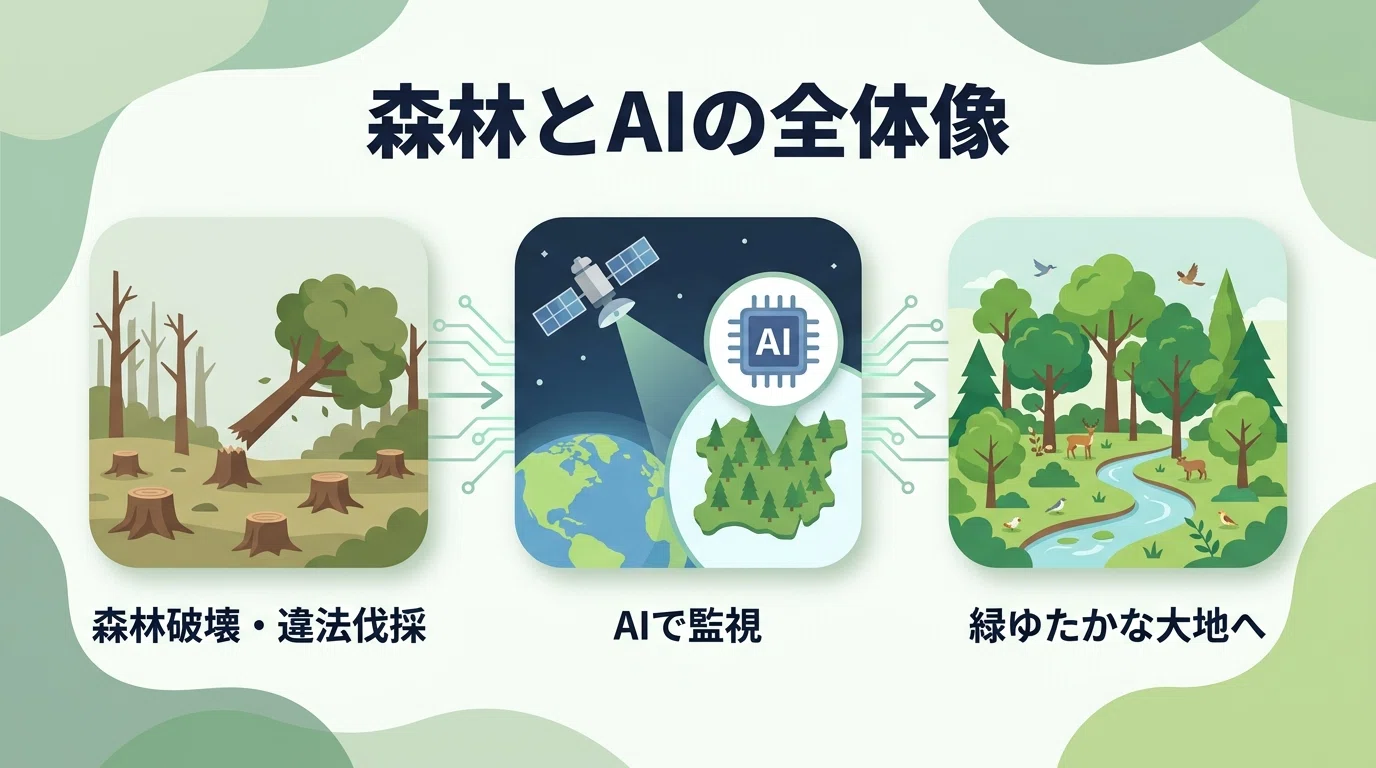 AIで森林を守る｜違法伐採を見張る監視技術【SDGs目標15×AI】｜愛桜