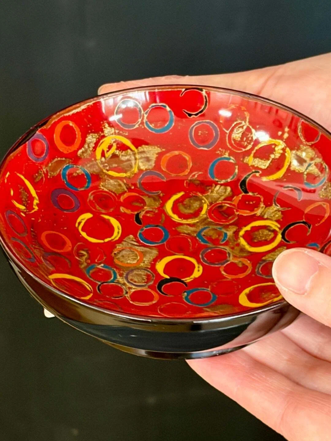 イムサエム　赤絵小皿　手塩皿　輪花　未使用品 植物からエネルギーをもらう｜Atsukoのポケット