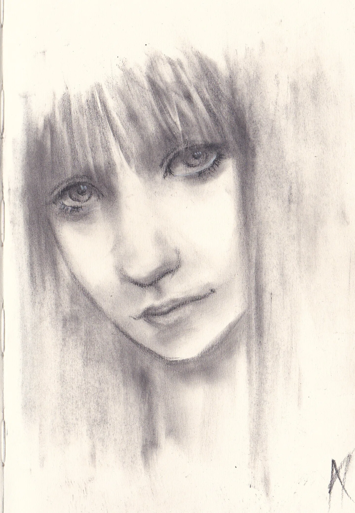 意味ありげな表情【スケッチ・お絵描き・絵画】｜べそかきアルルカン
