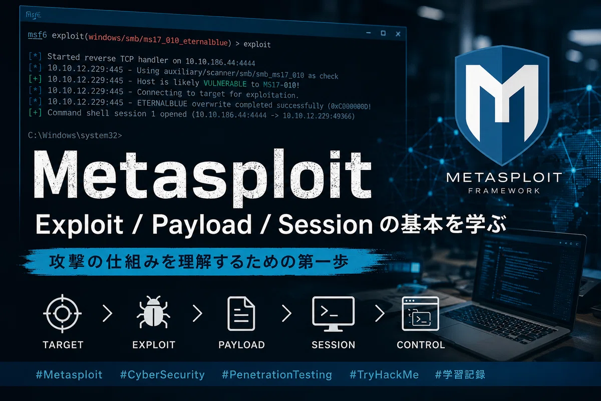 Metasploitで学ぶ Exploit・Payload・Session の基本｜まことのこと研 …