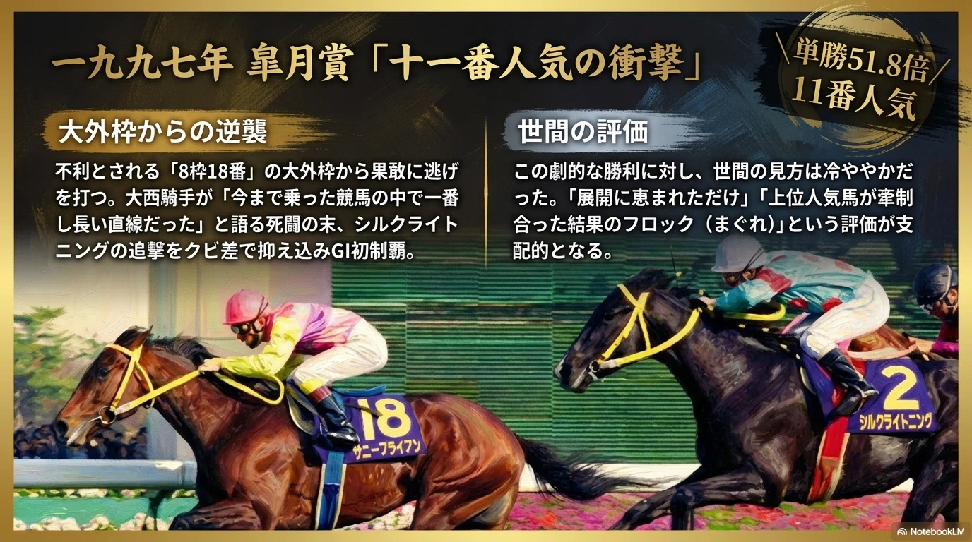 サニーブライアン -強烈な逃げで二冠制覇-｜ハサミおじさん
