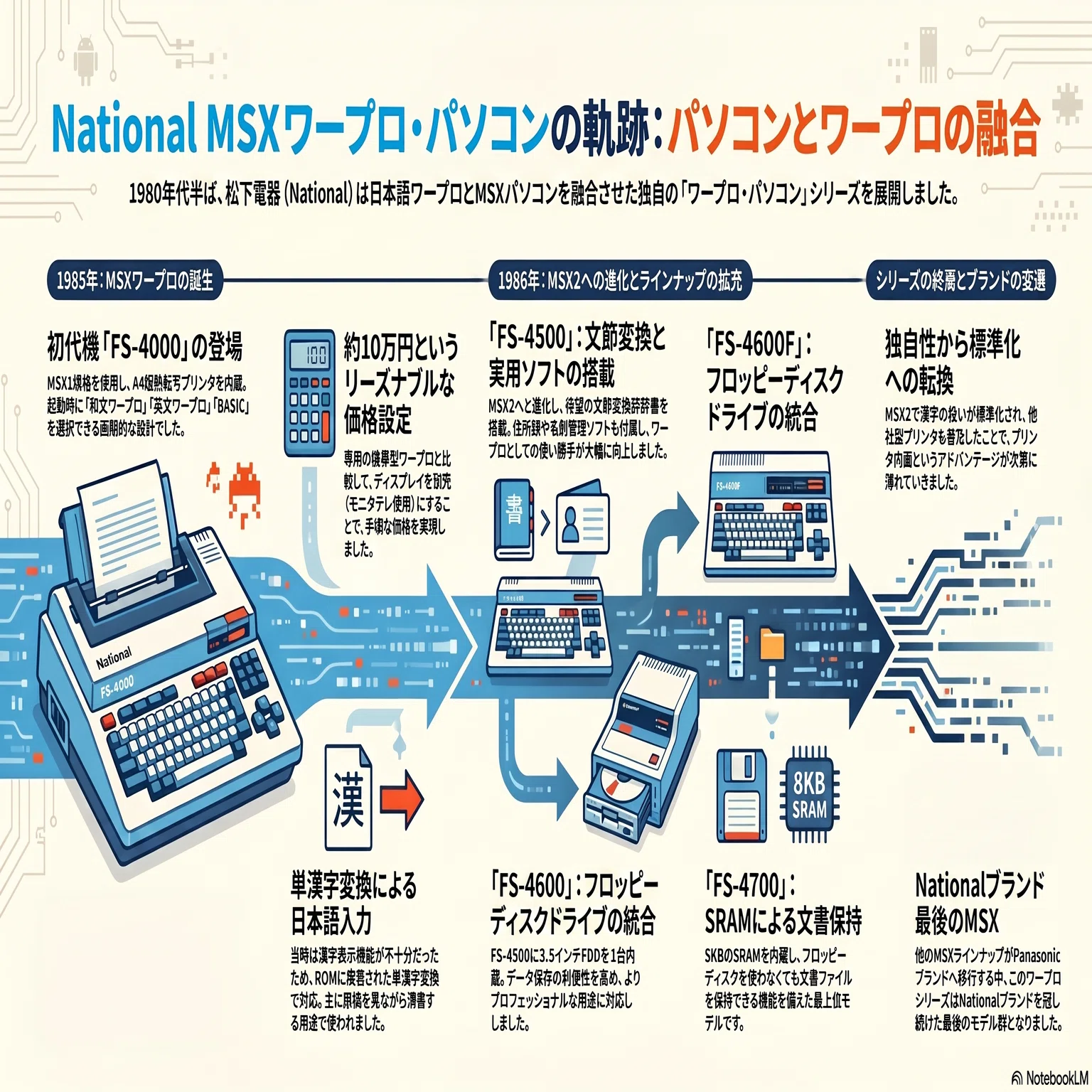 MSXワープロ - National FS-4000と仲間たち｜kzn