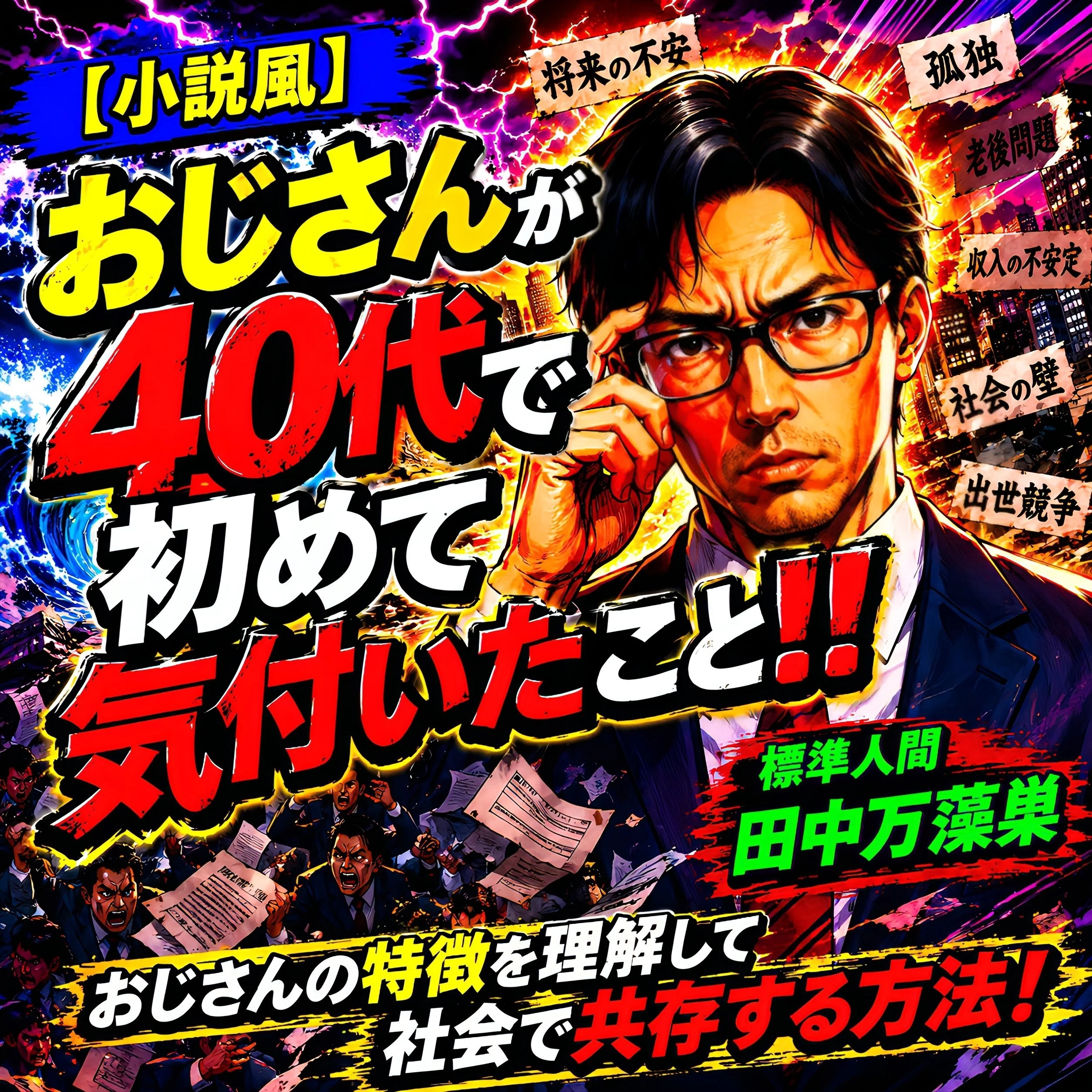 小説風】おじさんが40代で初めて気付いたこと!!｜標準人間【田中万藻巣