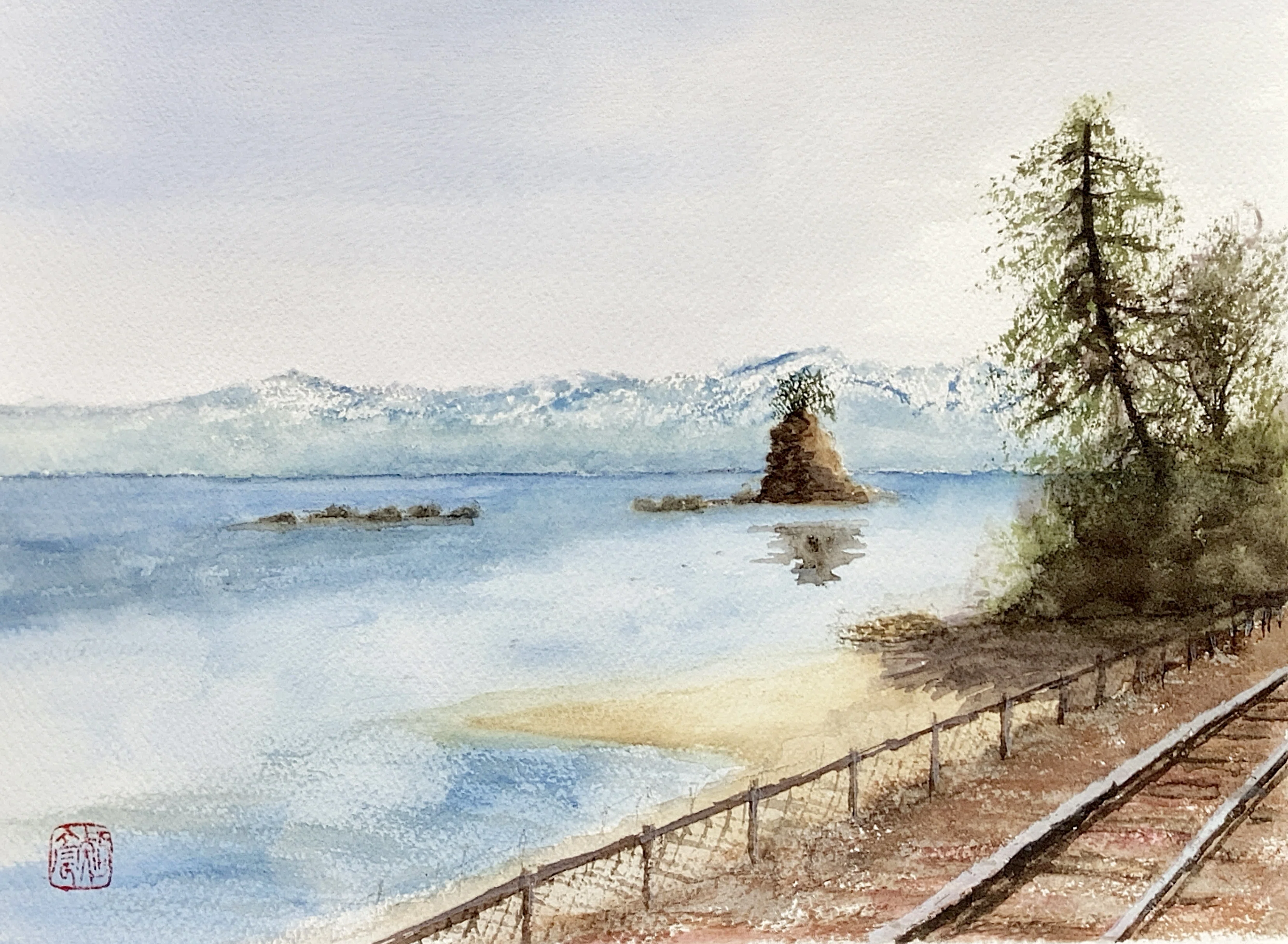 水彩画175】残雪残る立山 ｜tatatotoya