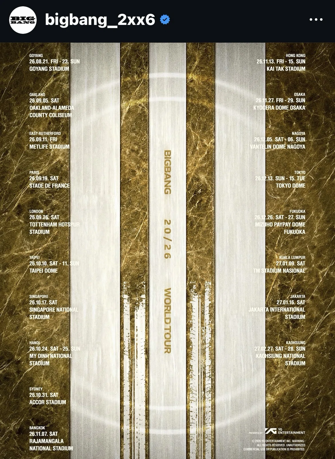 速報・大歓喜】ついに、この時が来た。BIGBANGワールドツアー開催決定
