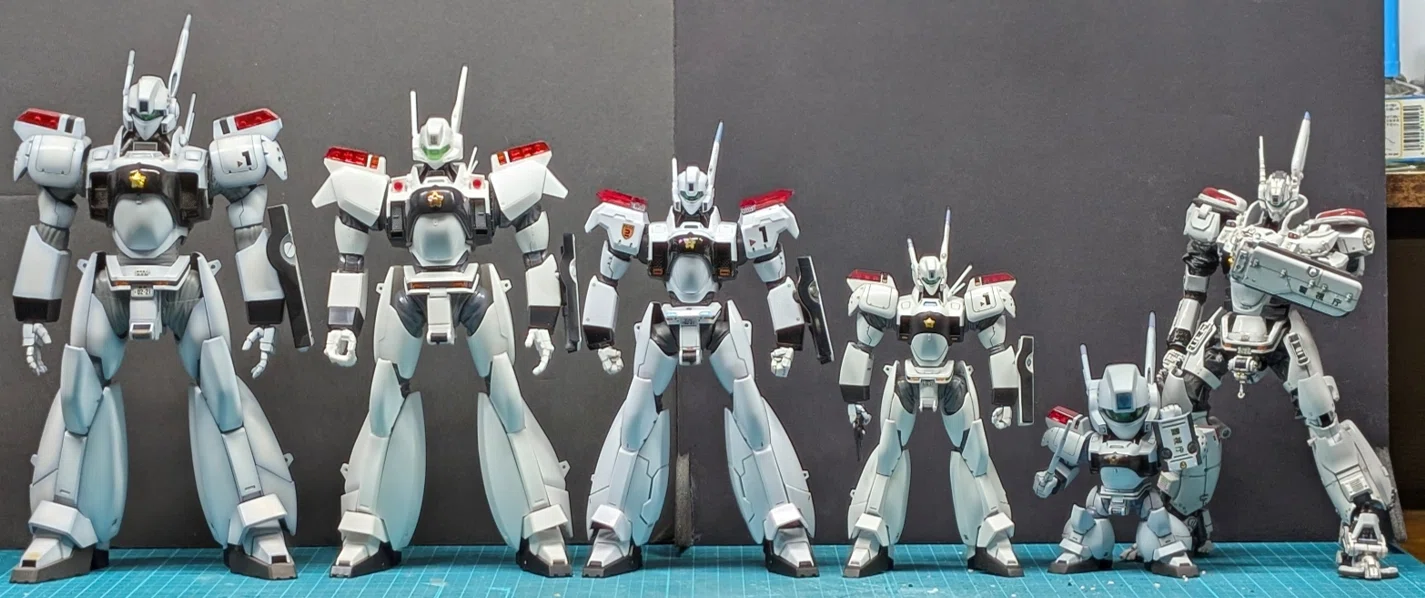 歴代イングラムプラモデル徹底比較！RG・MG・MODEROID等を並べてみた