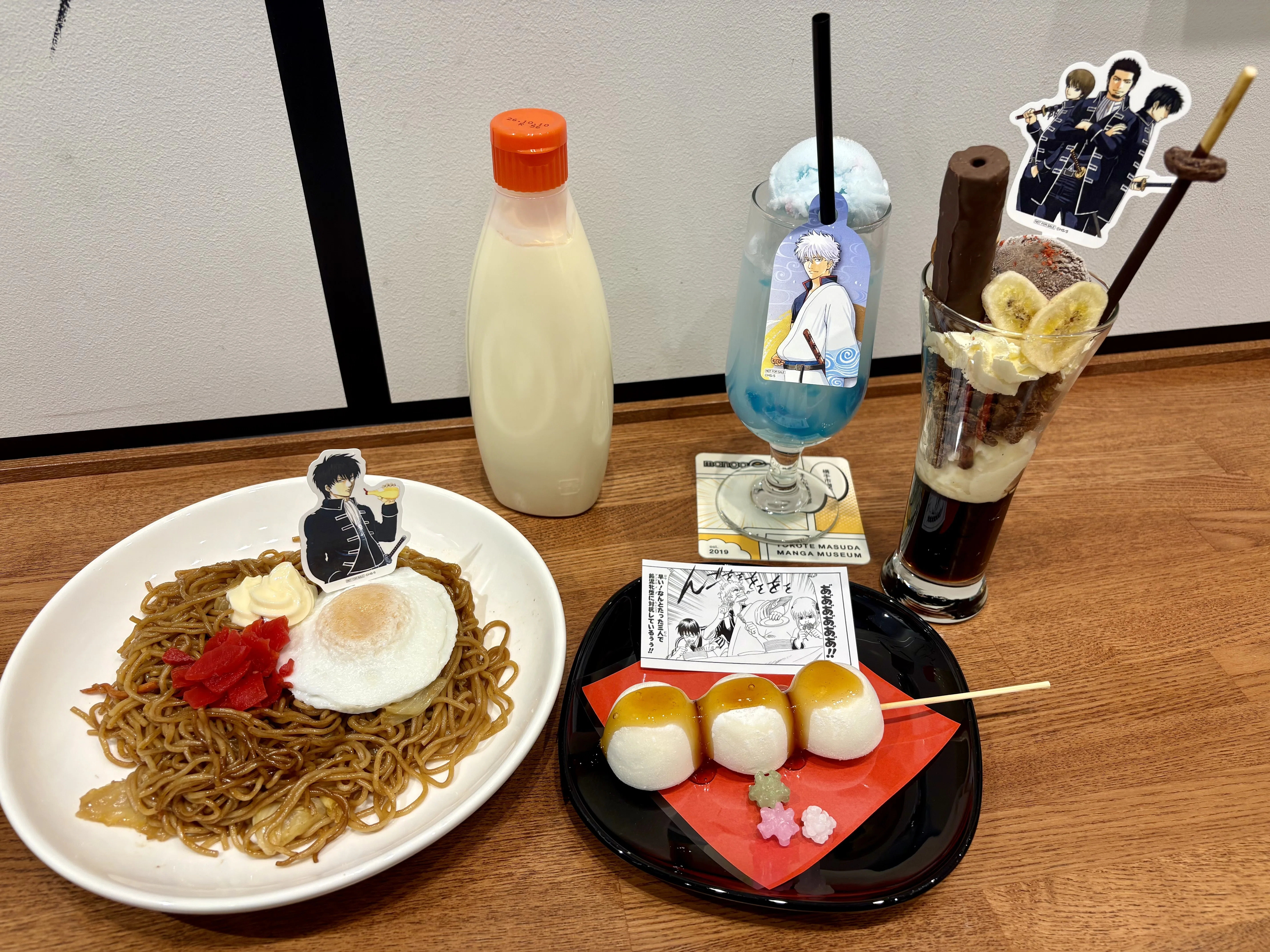 銀魂展 コラボ カフェ 秋田 真選組 パフェ 近藤勲 土方十四郎 沖田総悟 弾丸で【銀魂展 in秋田】へ｜ゆうた