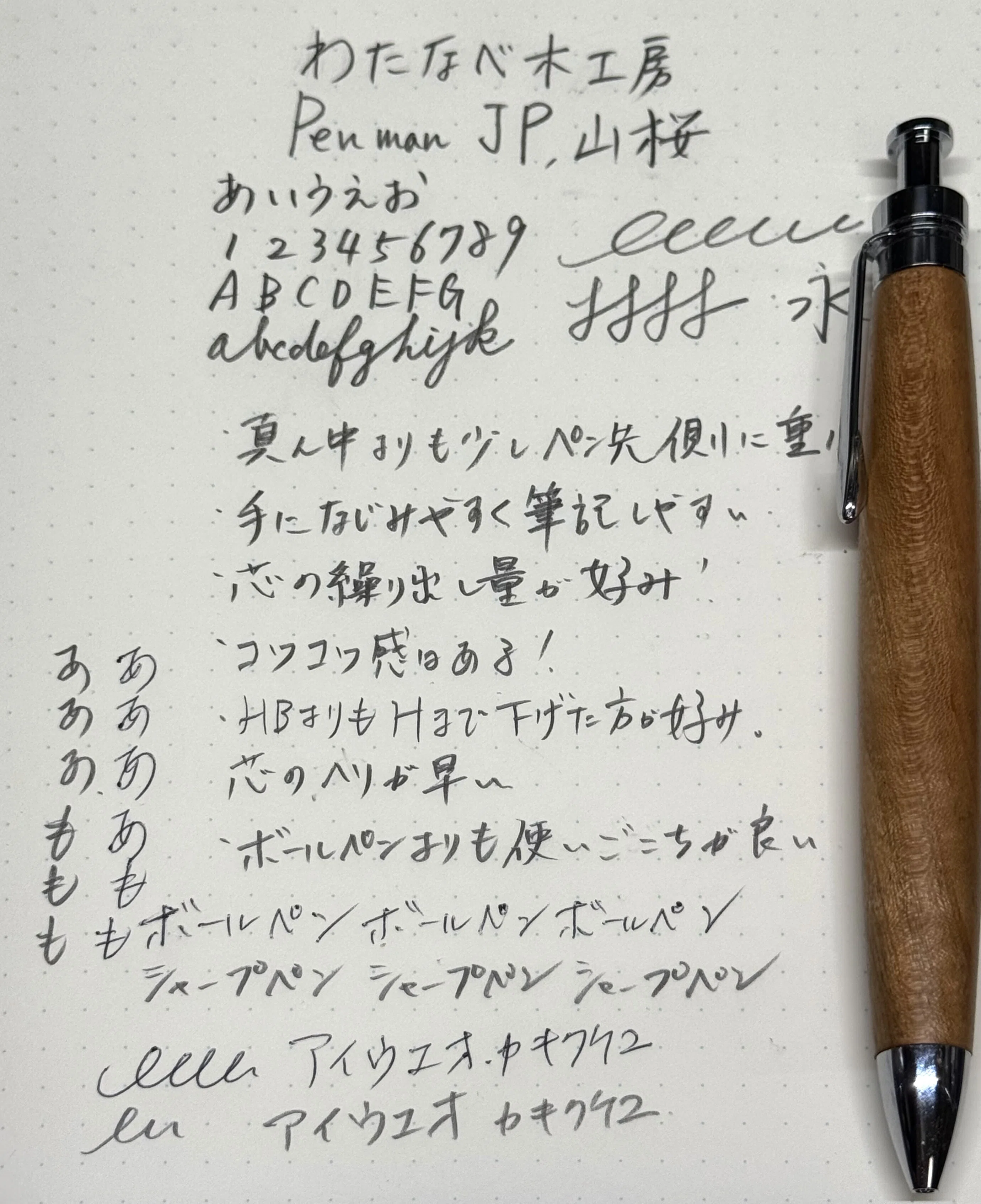 わたなべ木工房「Penman JP」はシャープペンが最適格なのかもしれない