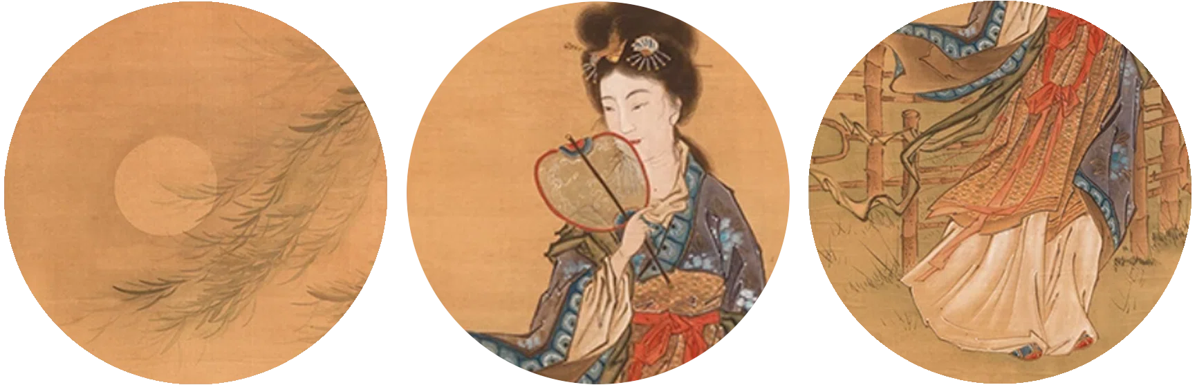 中国美術 時代物 文鎮 刻印あり 古玩 浮き彫り 厚重 文房 細工 四大美人 河鍋暁斎の世界」展出品作③ | 暁斎《月下唐美人図》安政2-3年頃