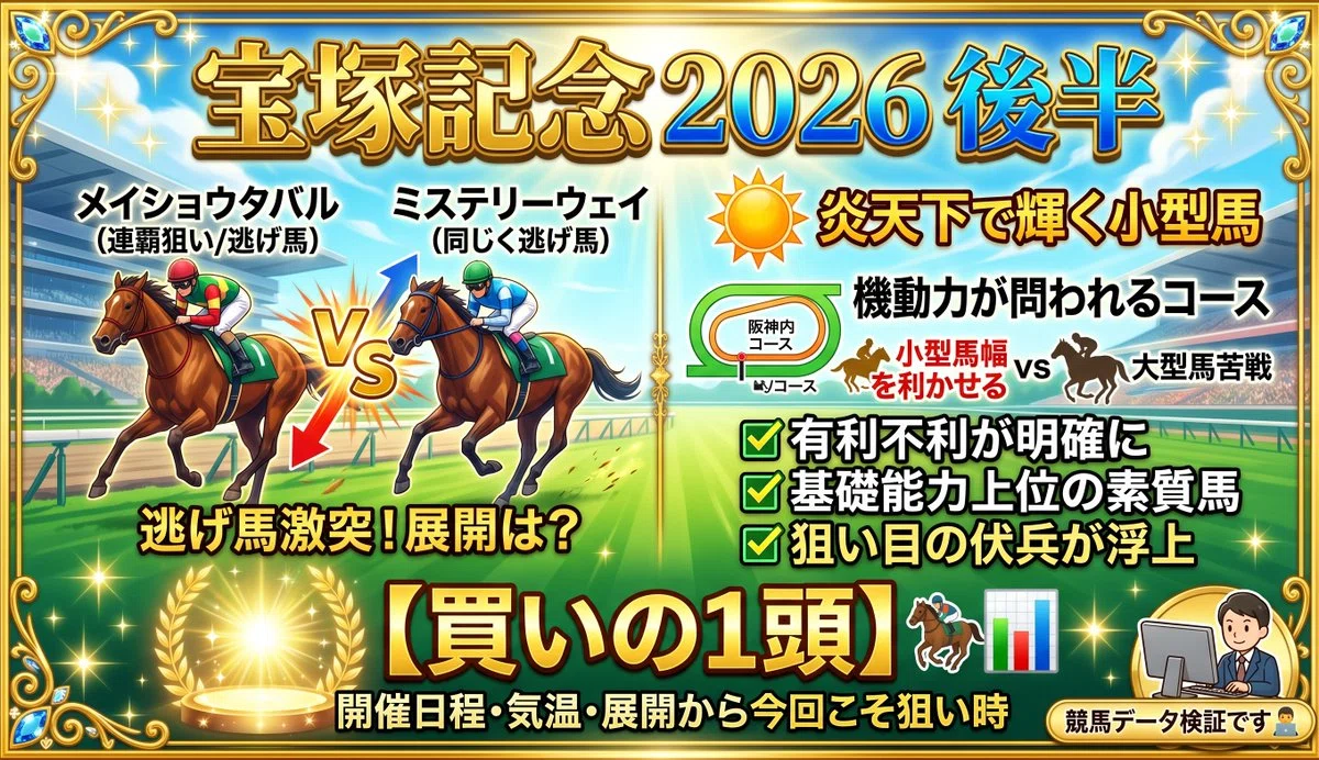 宝塚記念 2026 追い切り後【買いの1頭】公開‼️メイショウタバルの