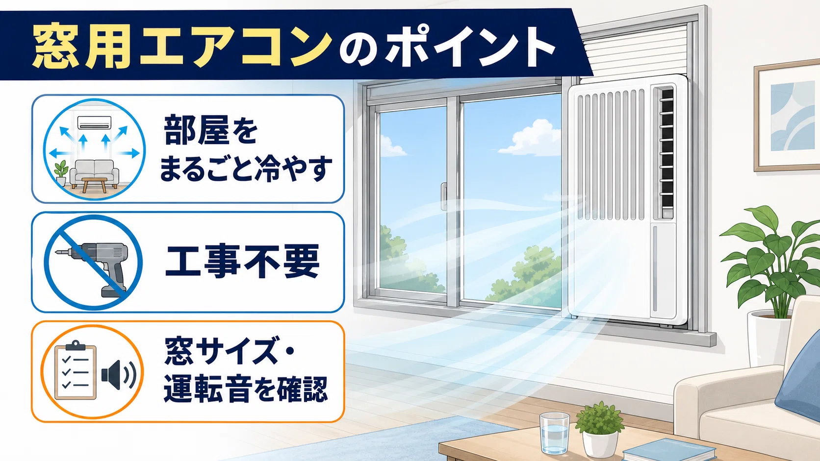 エアコンがつけられない部屋の冷房対策｜工事不要のおすすめ家電7選を 