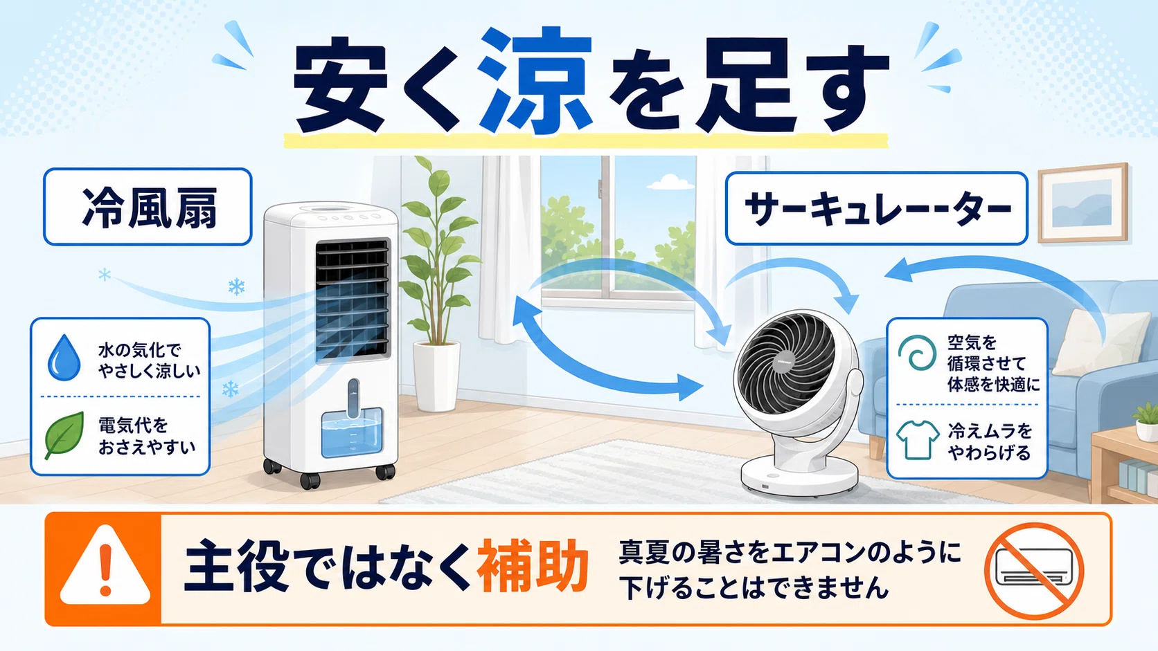 エアコンがつけられない部屋の冷房対策｜工事不要のおすすめ家電7選を 