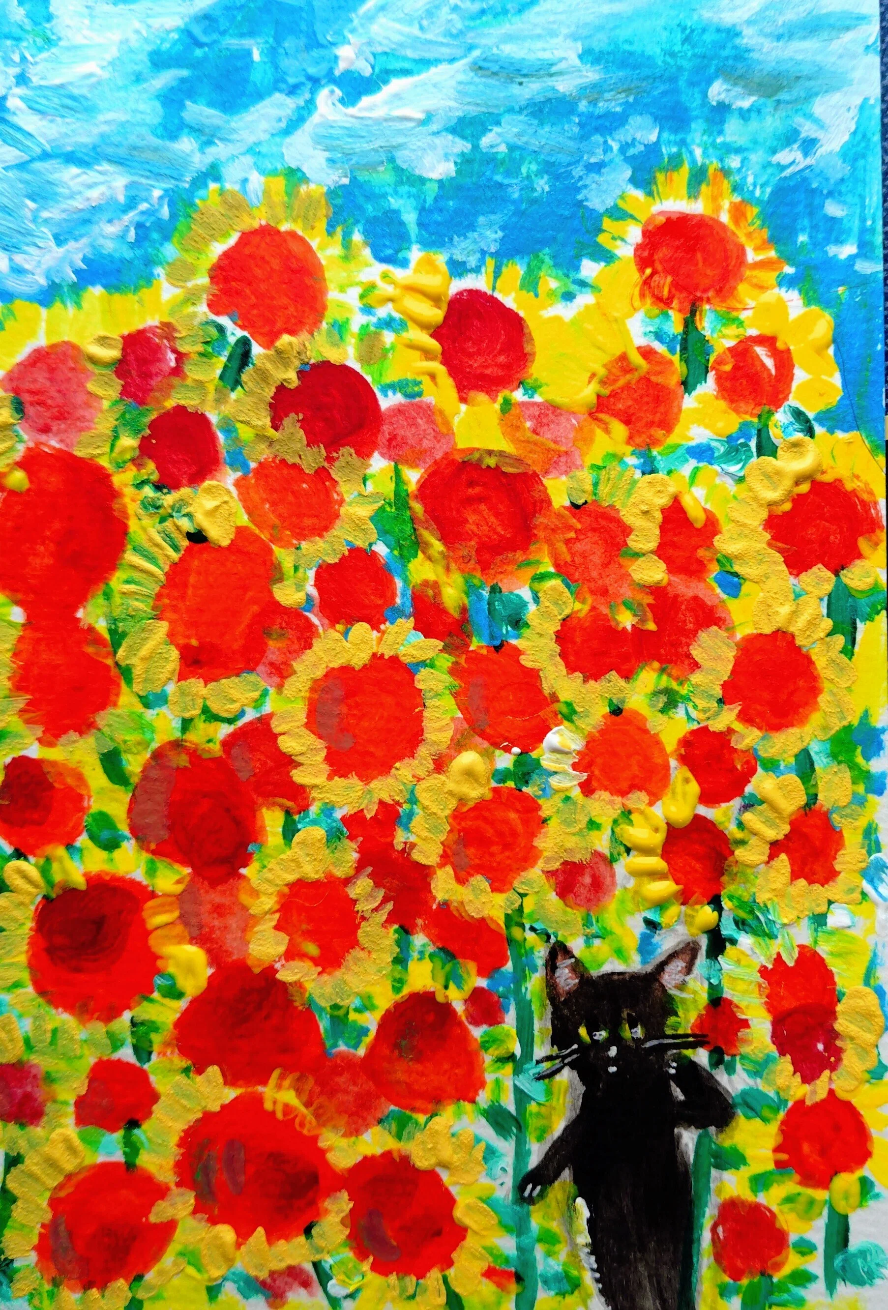 絵画　花 1日1絵6/14｜マツシタマサヒロ