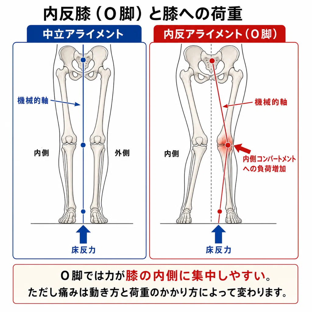 ＯＯＯ　脚部分 膝のX脚・O脚——アライメントと痛みの関係を正しく理解する｜神谷なおき