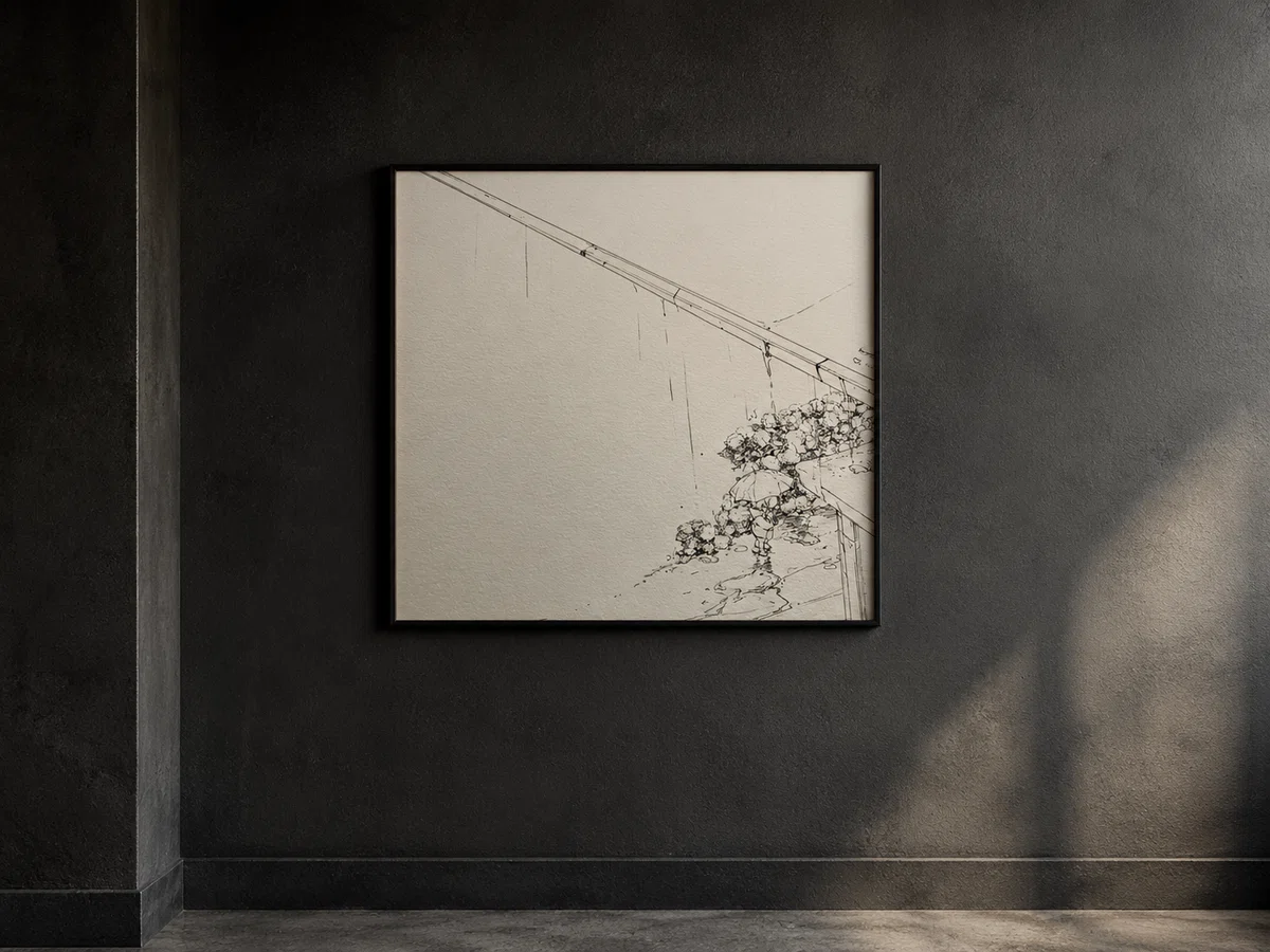 黒い壁に、気づかれないかもしれない絵を飾ってみた｜画像生成AI｜AI
