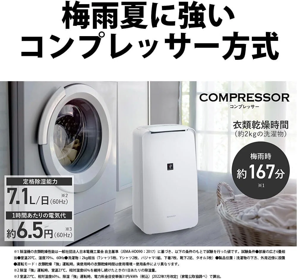 部屋干しが乾かない人へ シャープ CV-T71-Wの除湿力をチェック｜くらし