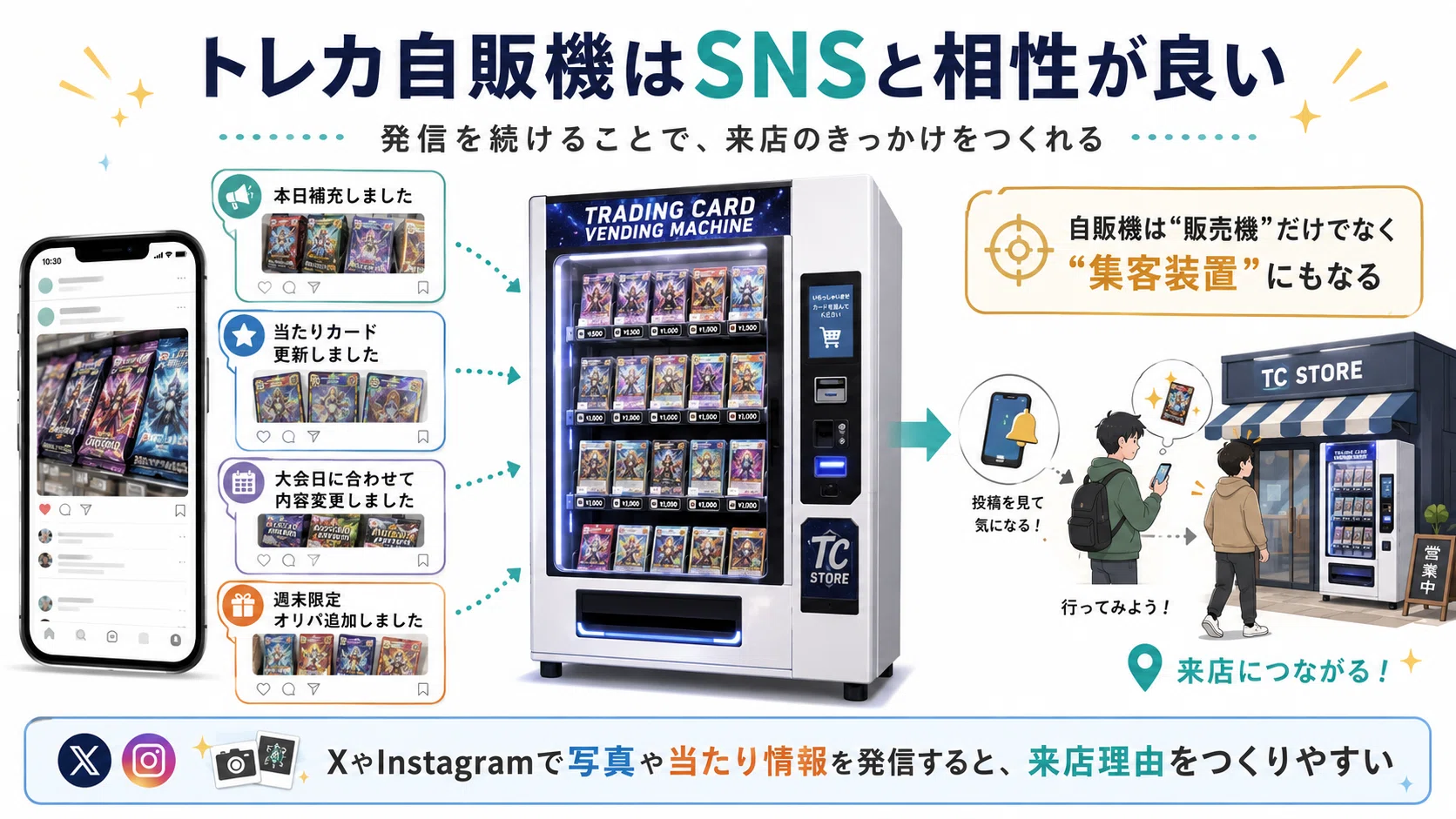 トレカ自販機を導入する前に知っておきたいこと｜売れる店舗と売れない