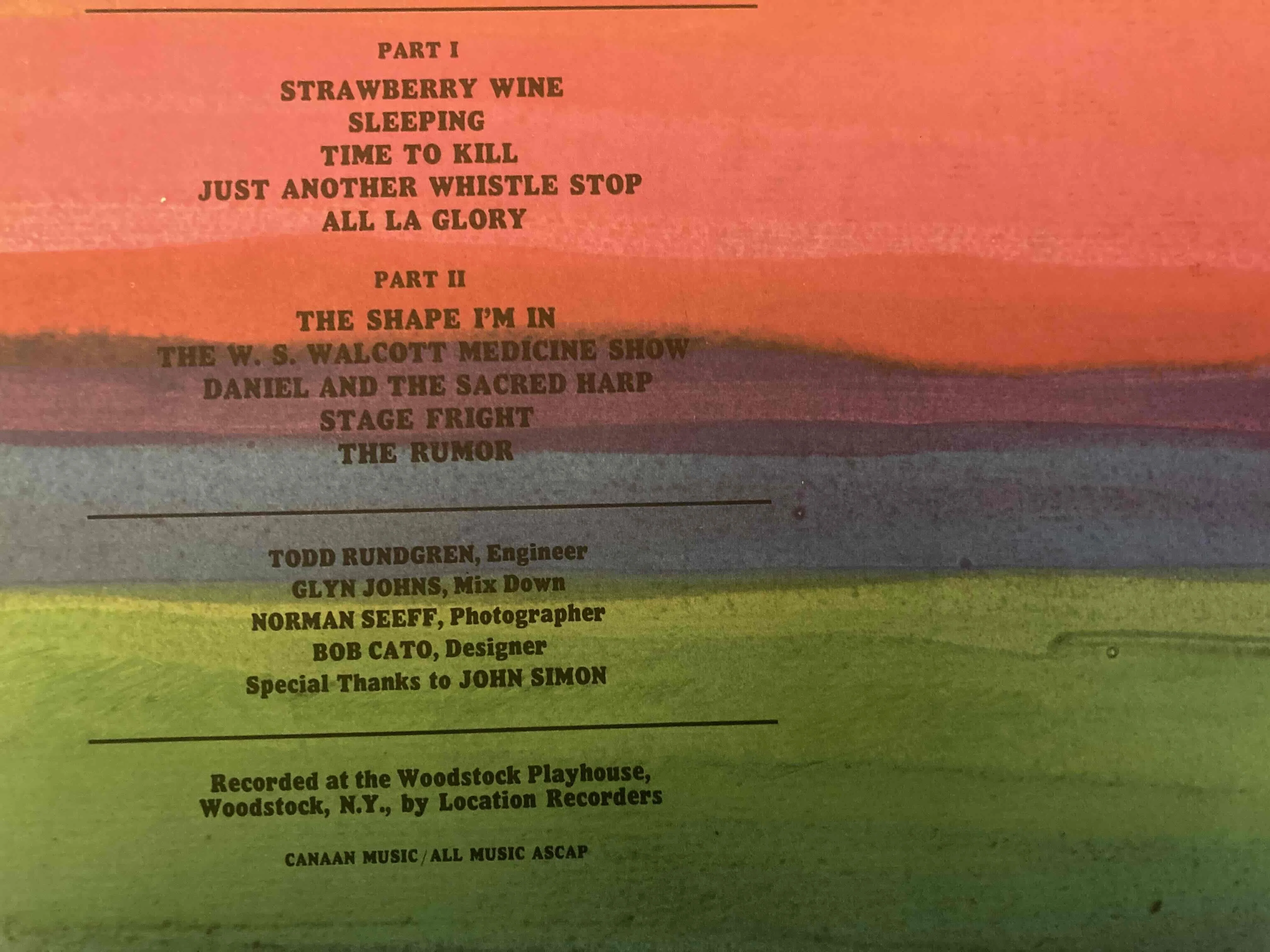 The Band [ Stage Flight ] Capitol SW-425｜naruru's Record
