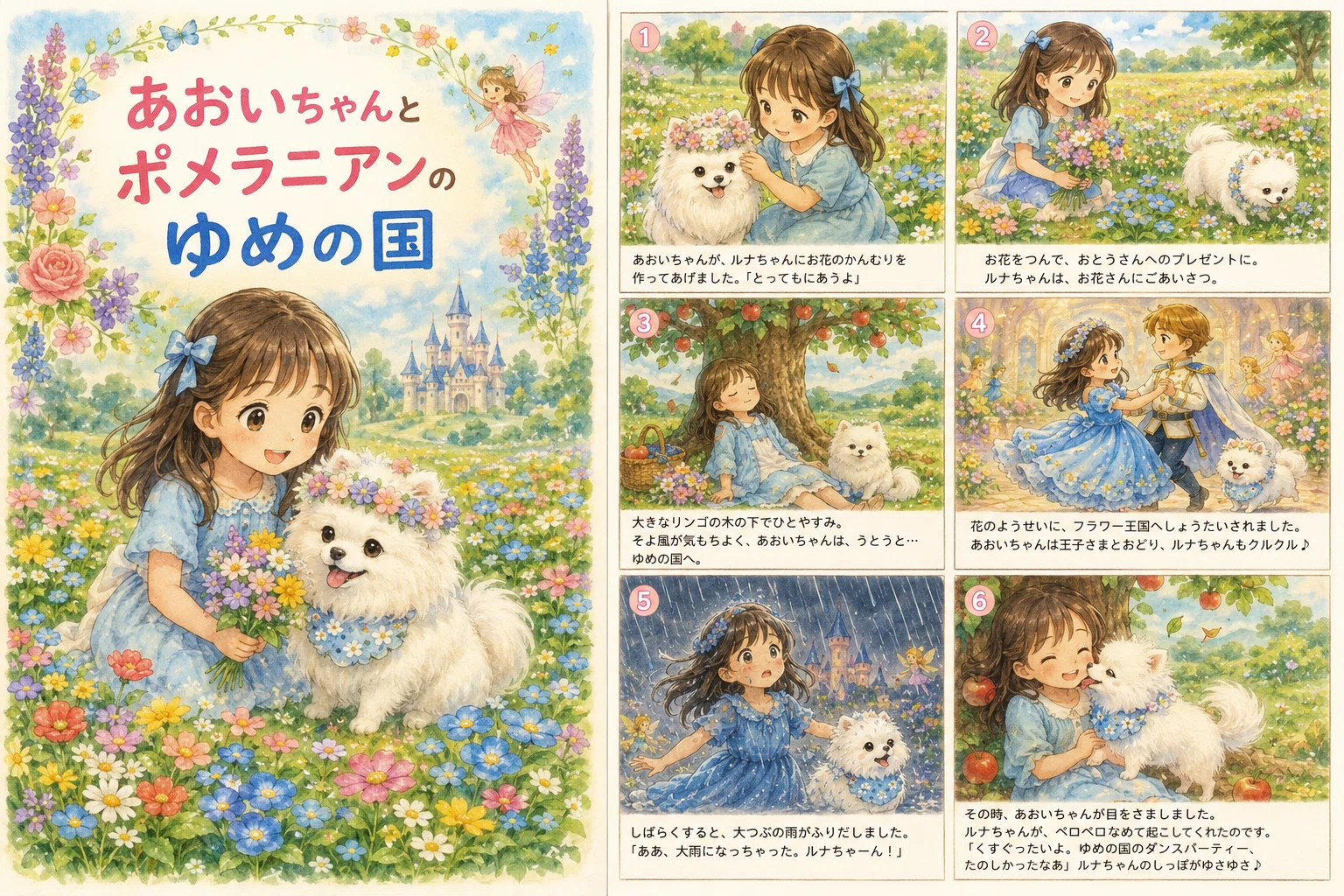 noteの街のセラピー犬。【絵本】あおいちゃんとポメラニアンのゆめの