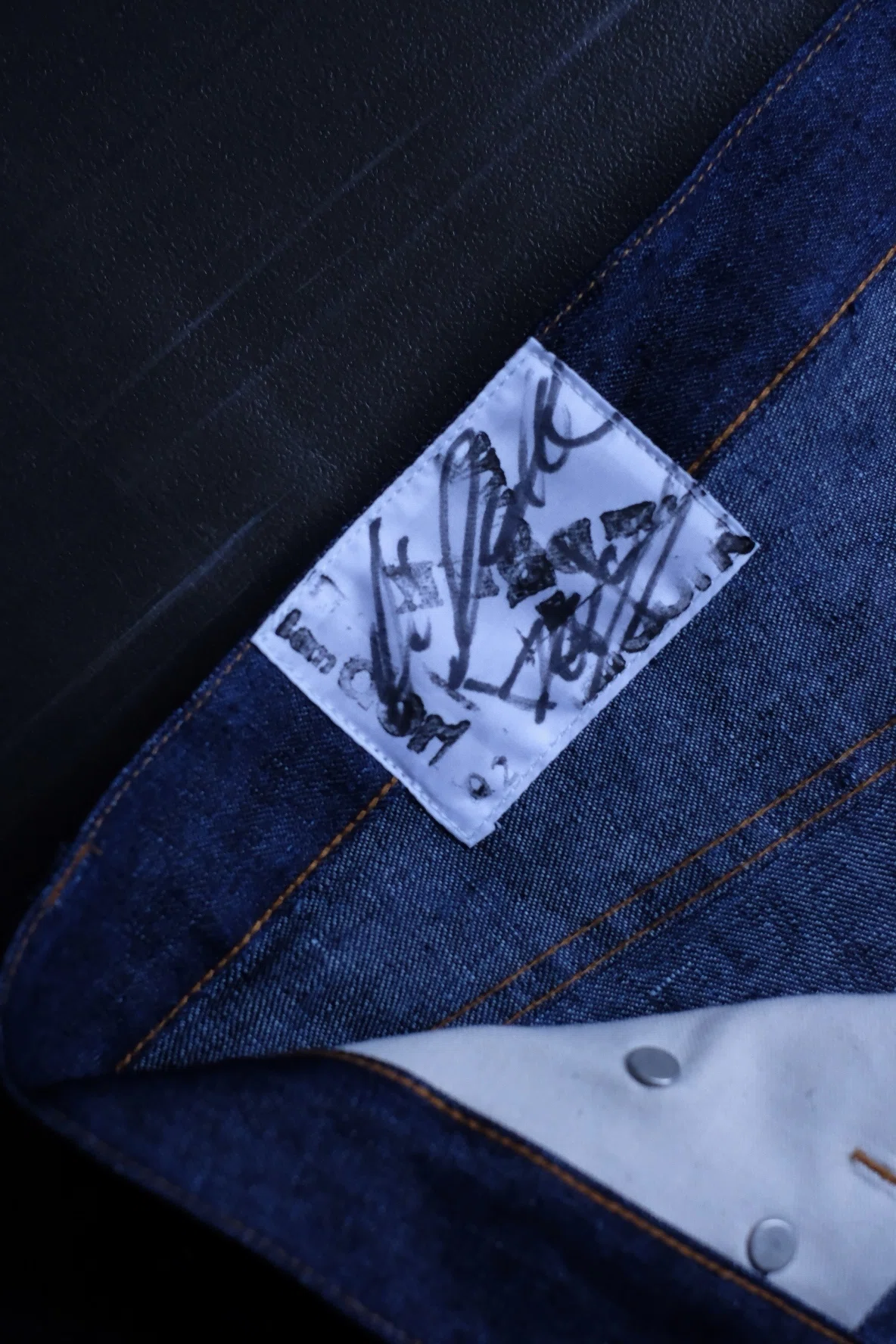i am dork リネンデニム　size 2 リネン100%のデニム ”I am dork LINEN DENIM