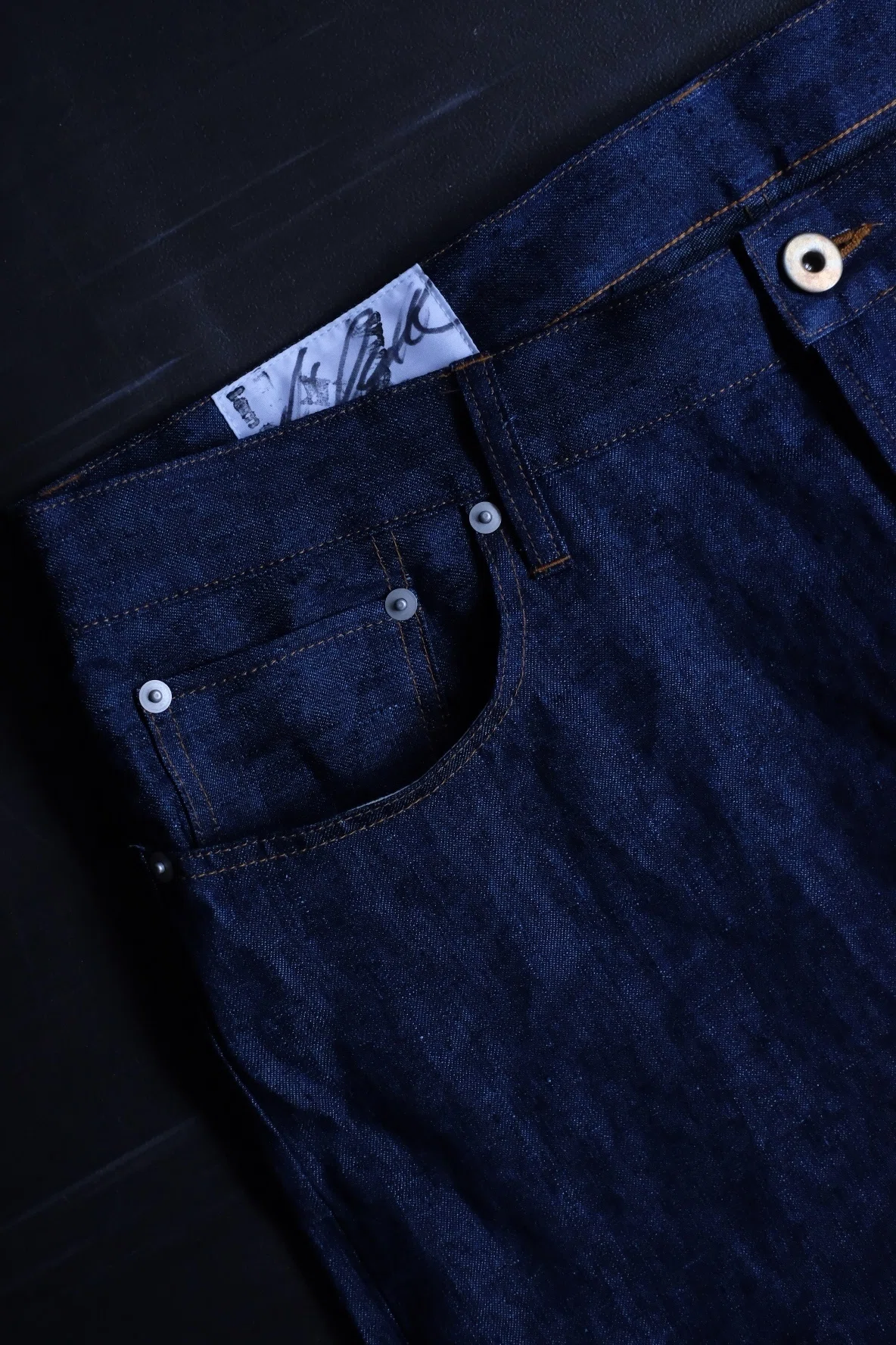 リネン100%のデニム ”I am dork LINEN DENIM