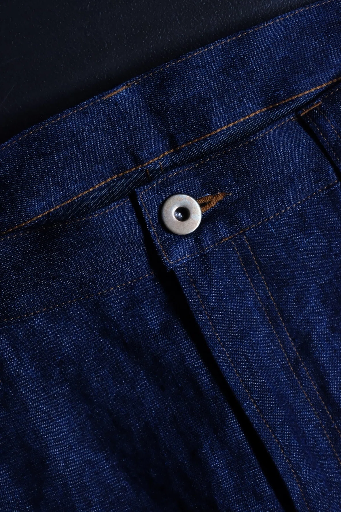 リネン100%のデニム ”I am dork LINEN DENIM