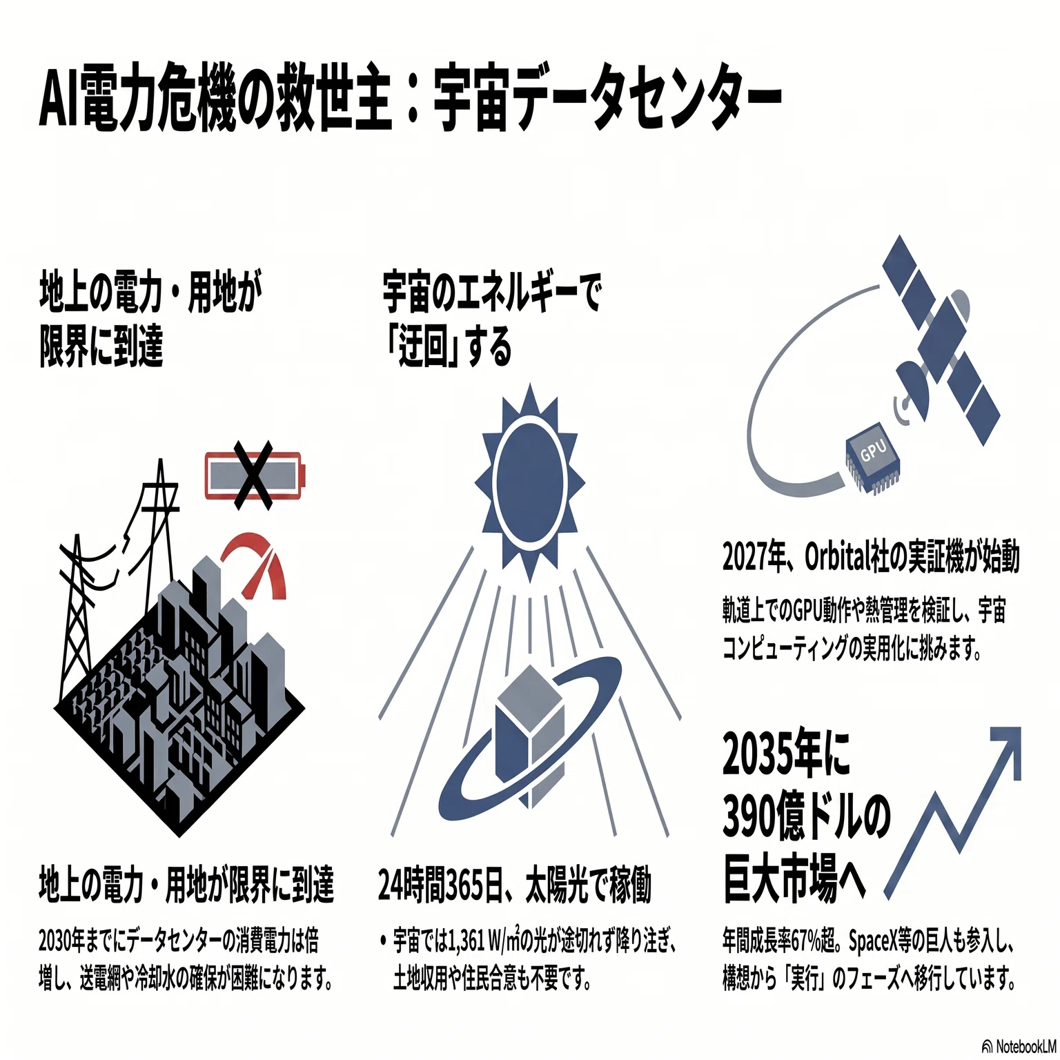 チップは揃っている。電気が来ない──Orbitalが5億円で軌道に建てよう