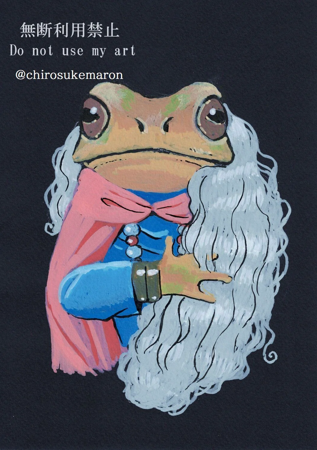 アマガエルの季節（水彩画）｜ちろ